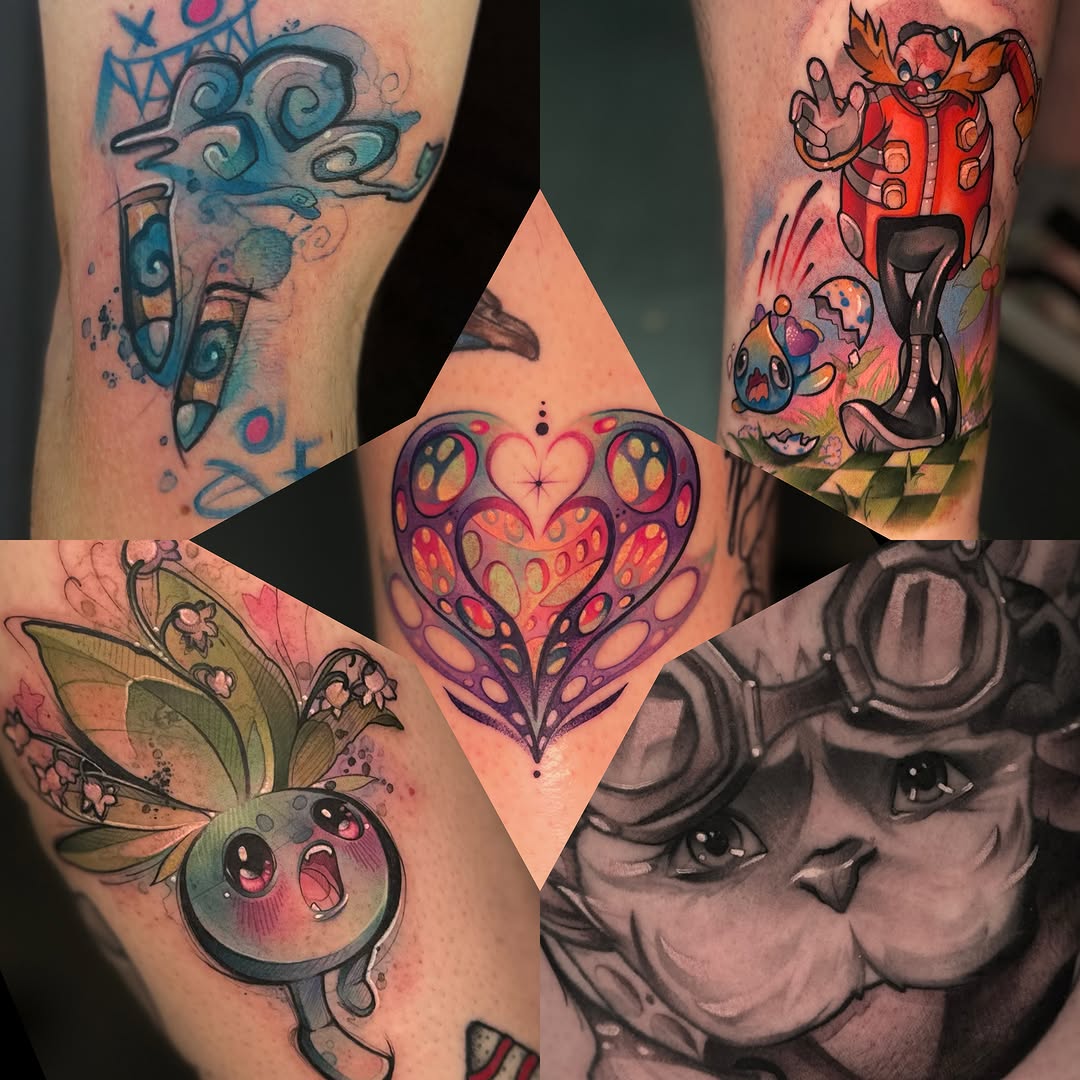 Tattoo by @mattisonfire — watercolor, illustrative