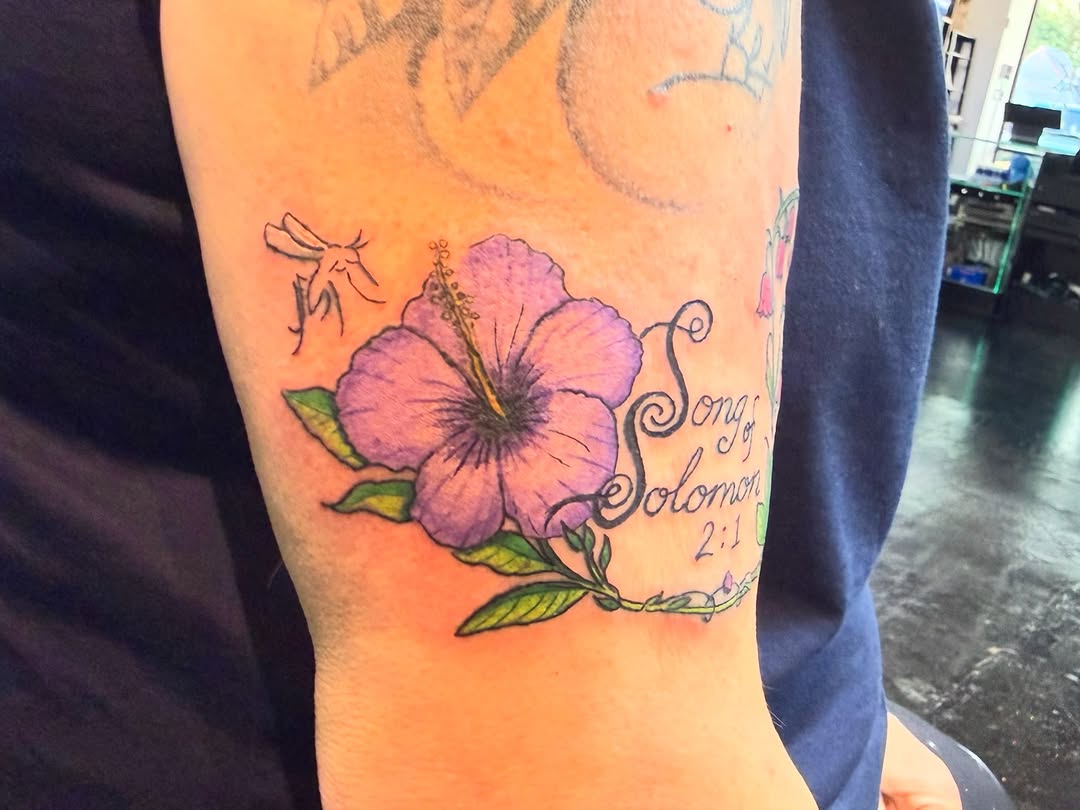Tattoo by @darby_antonucci — lettering_script, fine_line