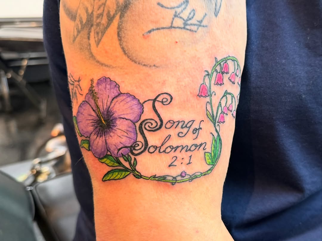 Tattoo by @darby_antonucci — lettering_script, fine_line