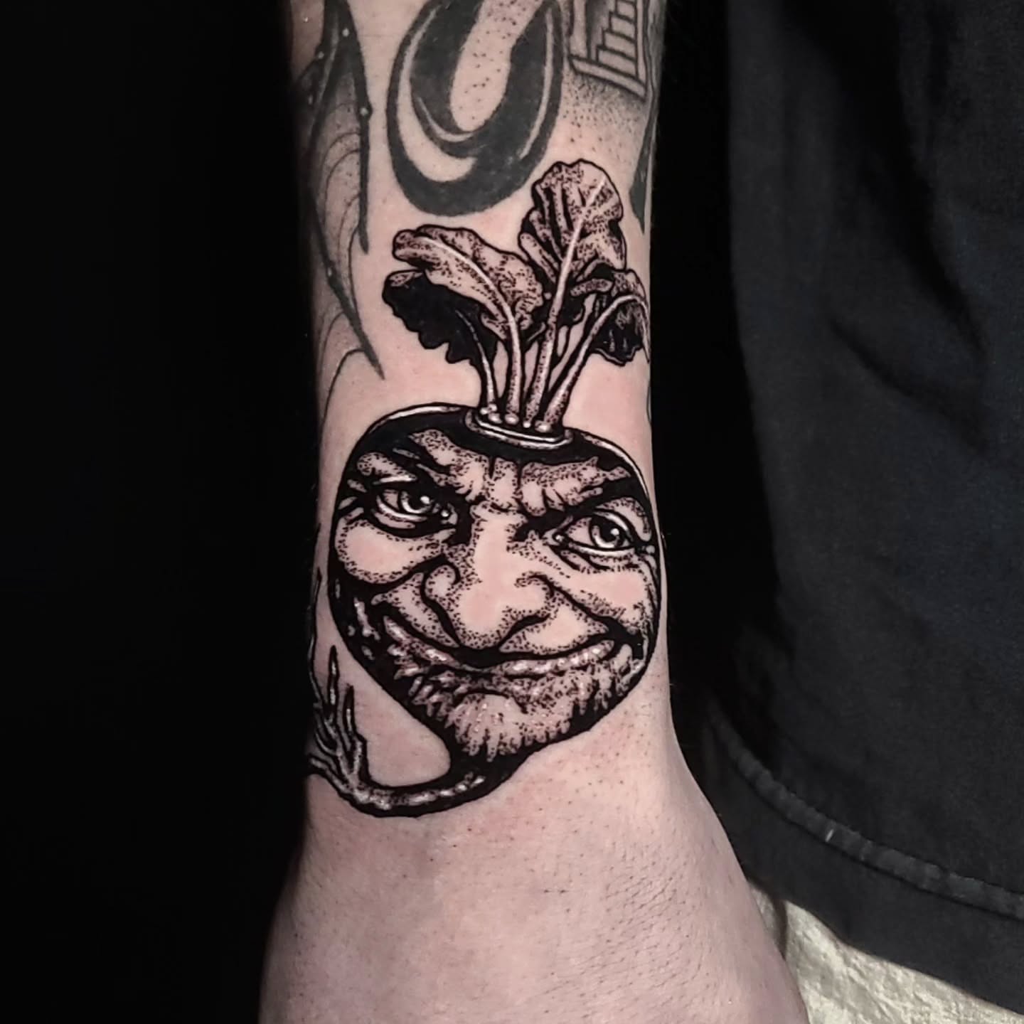 Tattoo by @alexanderstairstattoos — dotwork, realism