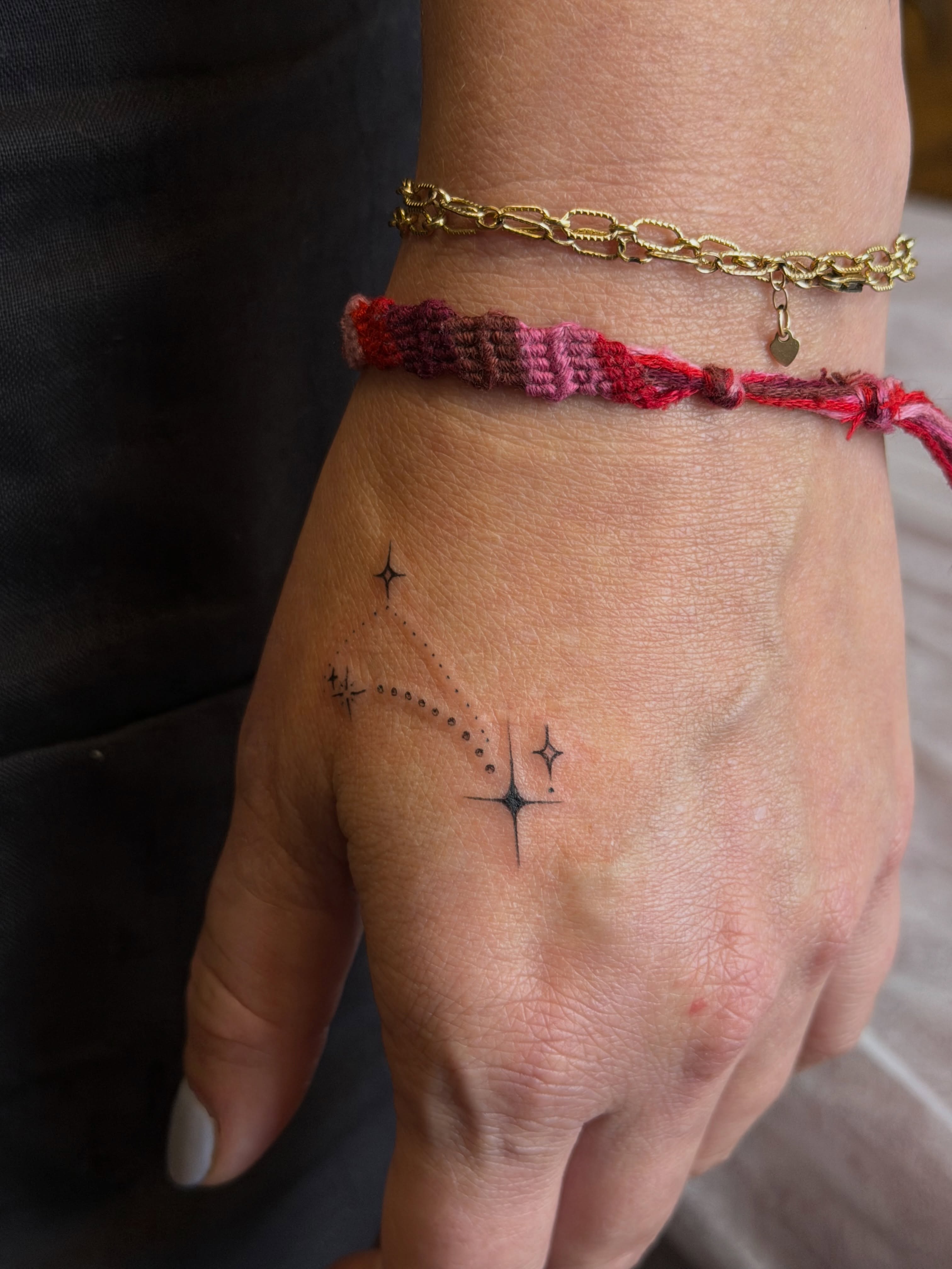 Constellation dotwork tattoo on the hand by Sienna (jj) Hicks