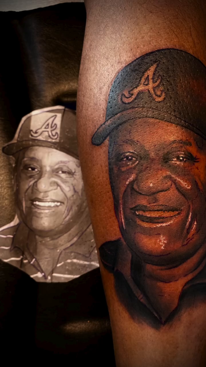 Two portraits of men realism tattoo by Devin Johnson, Forest Park, Georgia