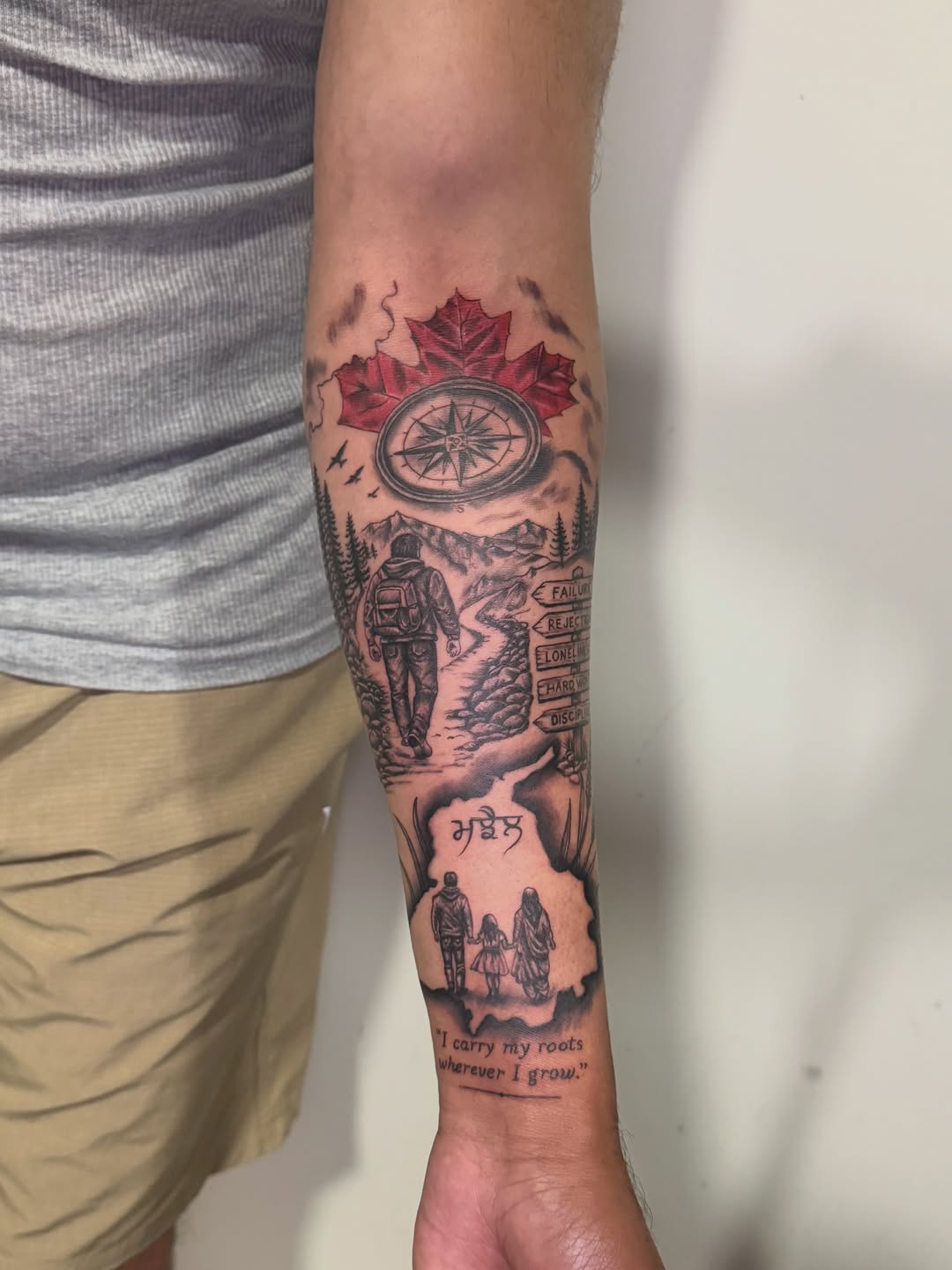 Tattoo by @dilpreet_tattoos — realism, lettering_script