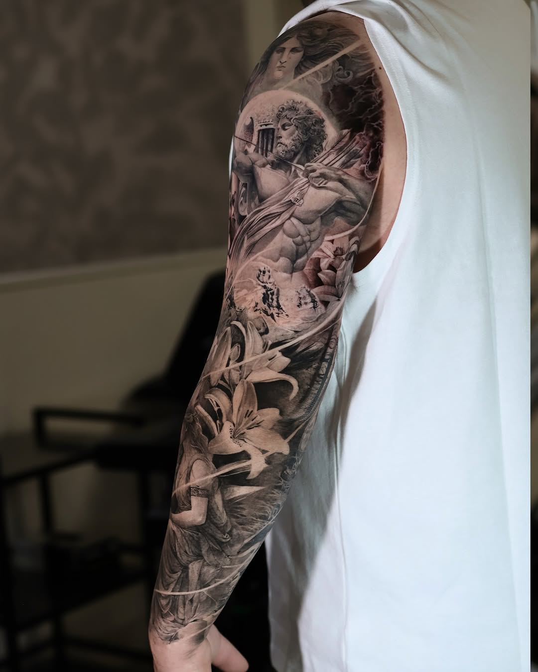 Tattoo by @tattooist_reset β realism, black_and_grey