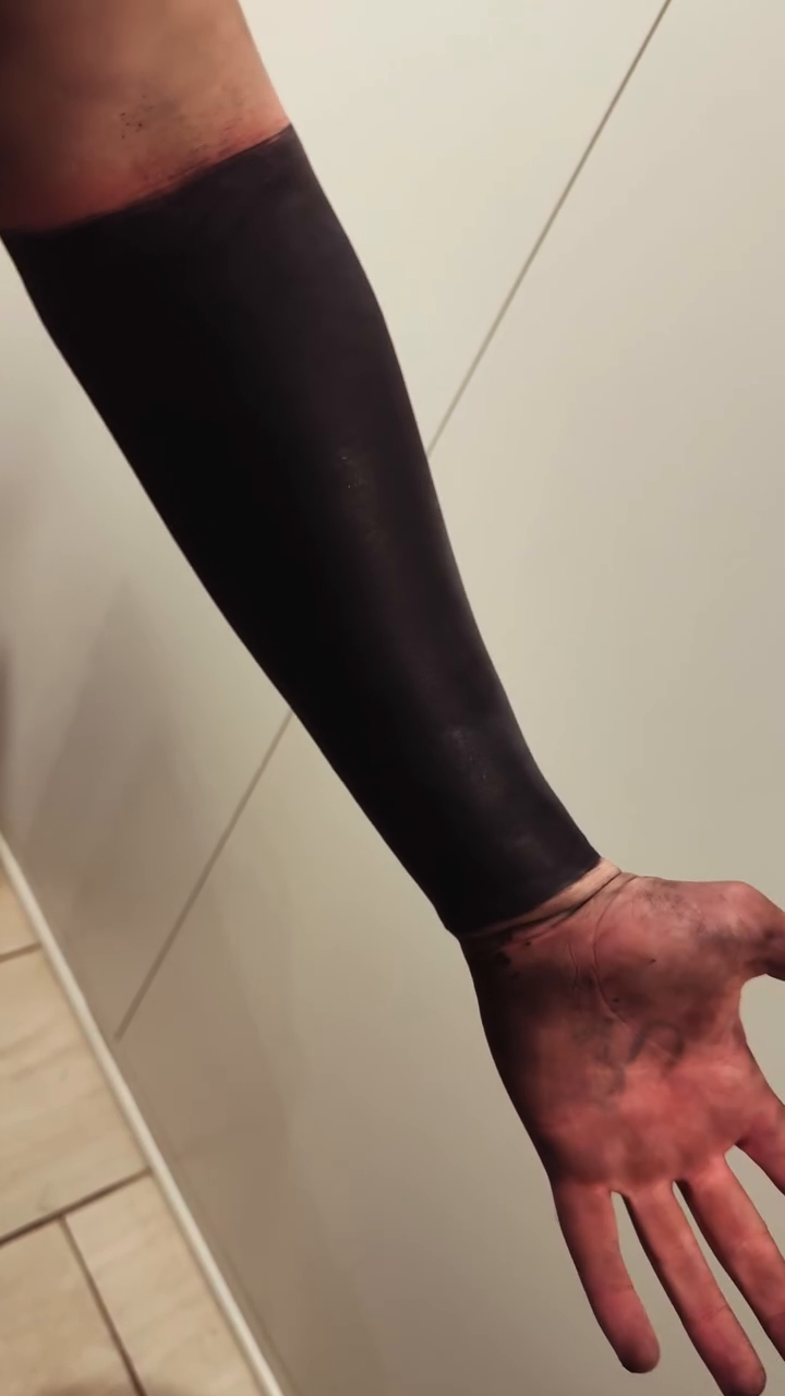 Full sleeve blackwork tattoo by Noir