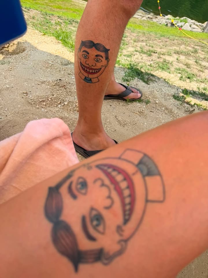 Cartoon character American traditional tattoo on the forearm by adrienne mae ❀