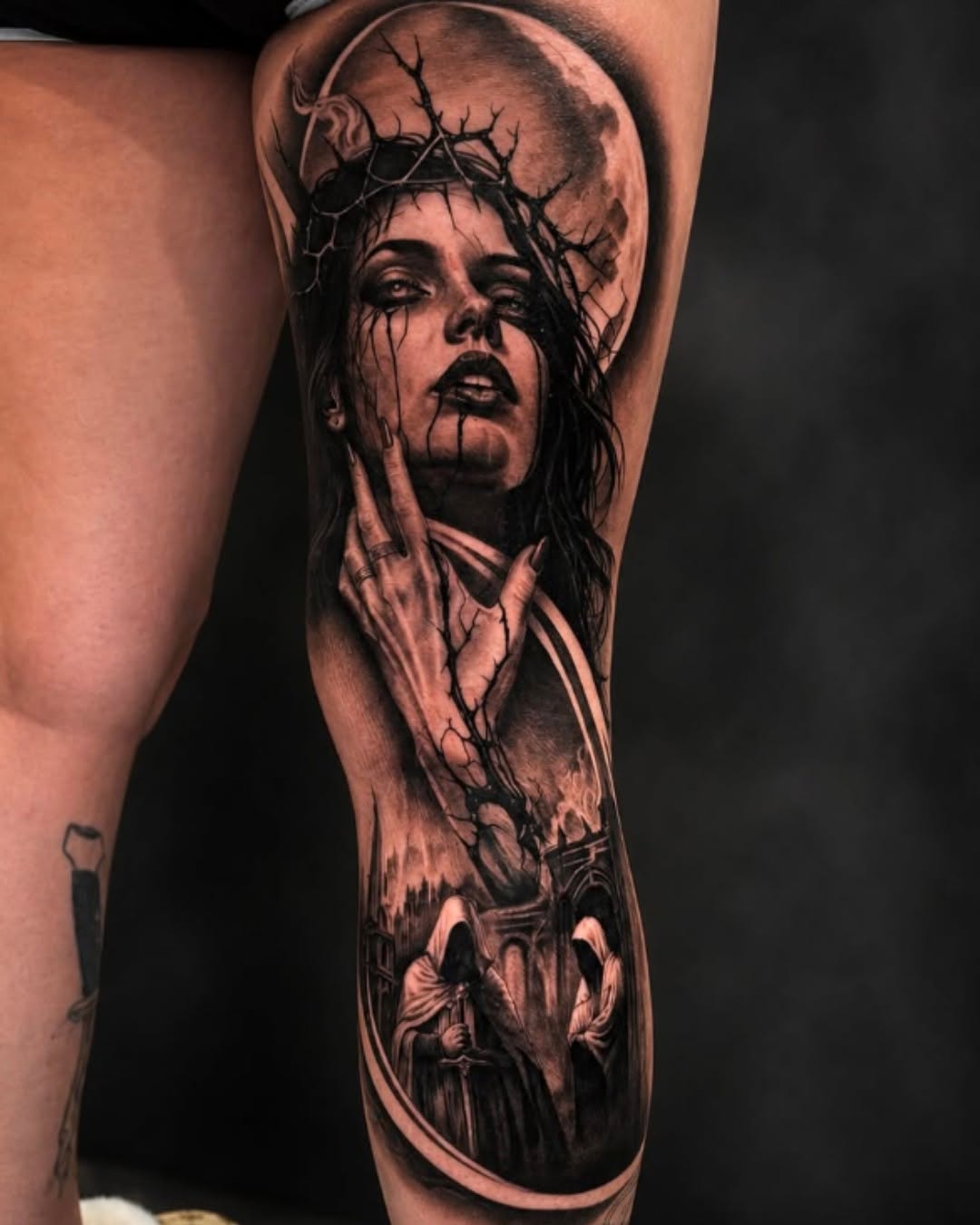 Tattoo by @gusbyrdtat2 — black_and_grey, realism