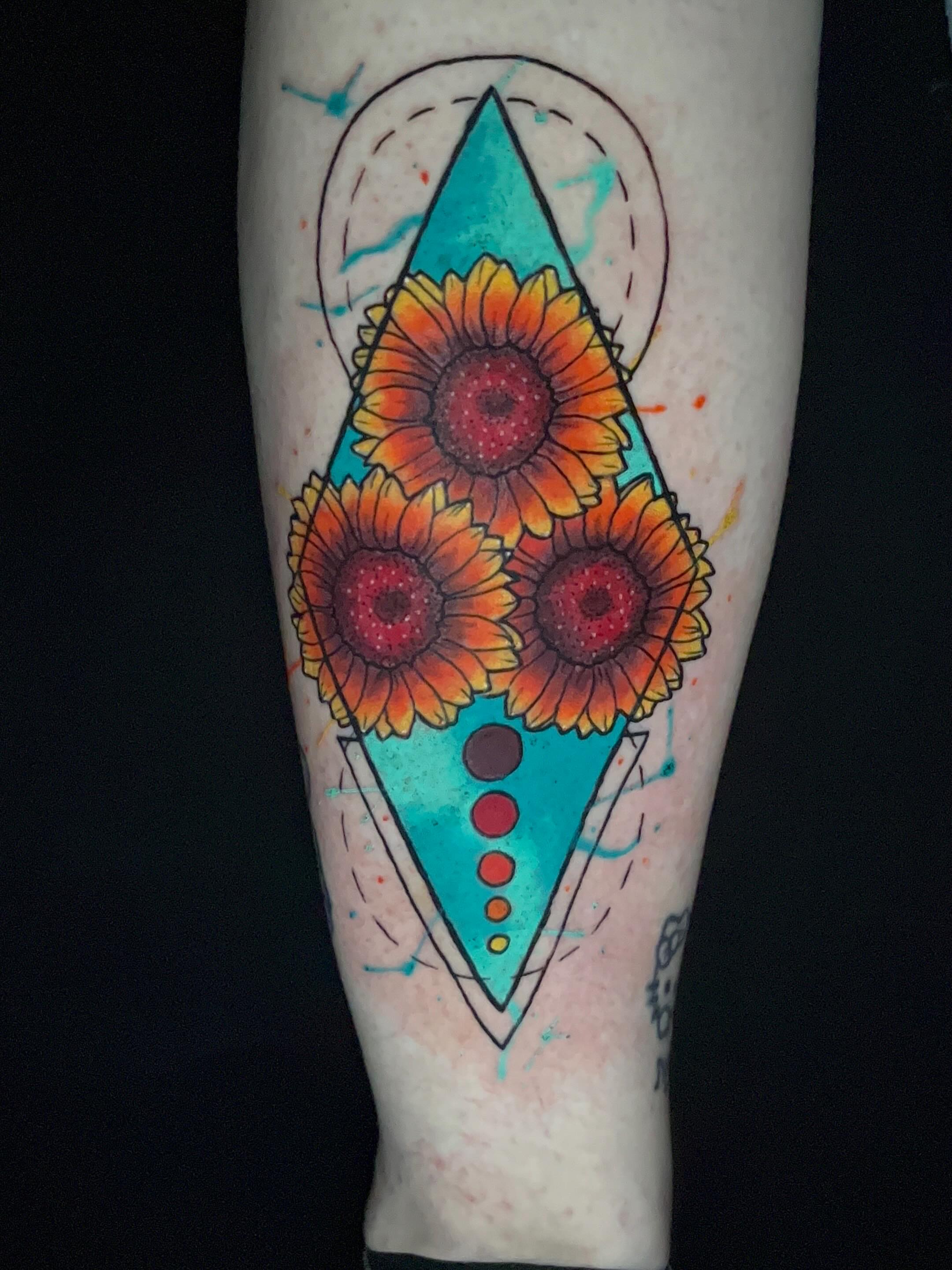 Tattoo by @penn.ink.ton — geometric, watercolor