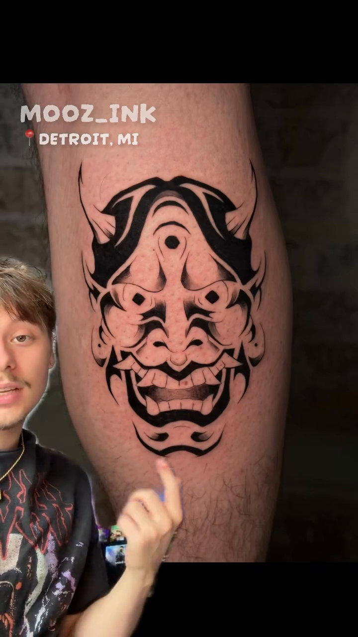 Hannya mask japanese irezumi tattoo by Musa Selman