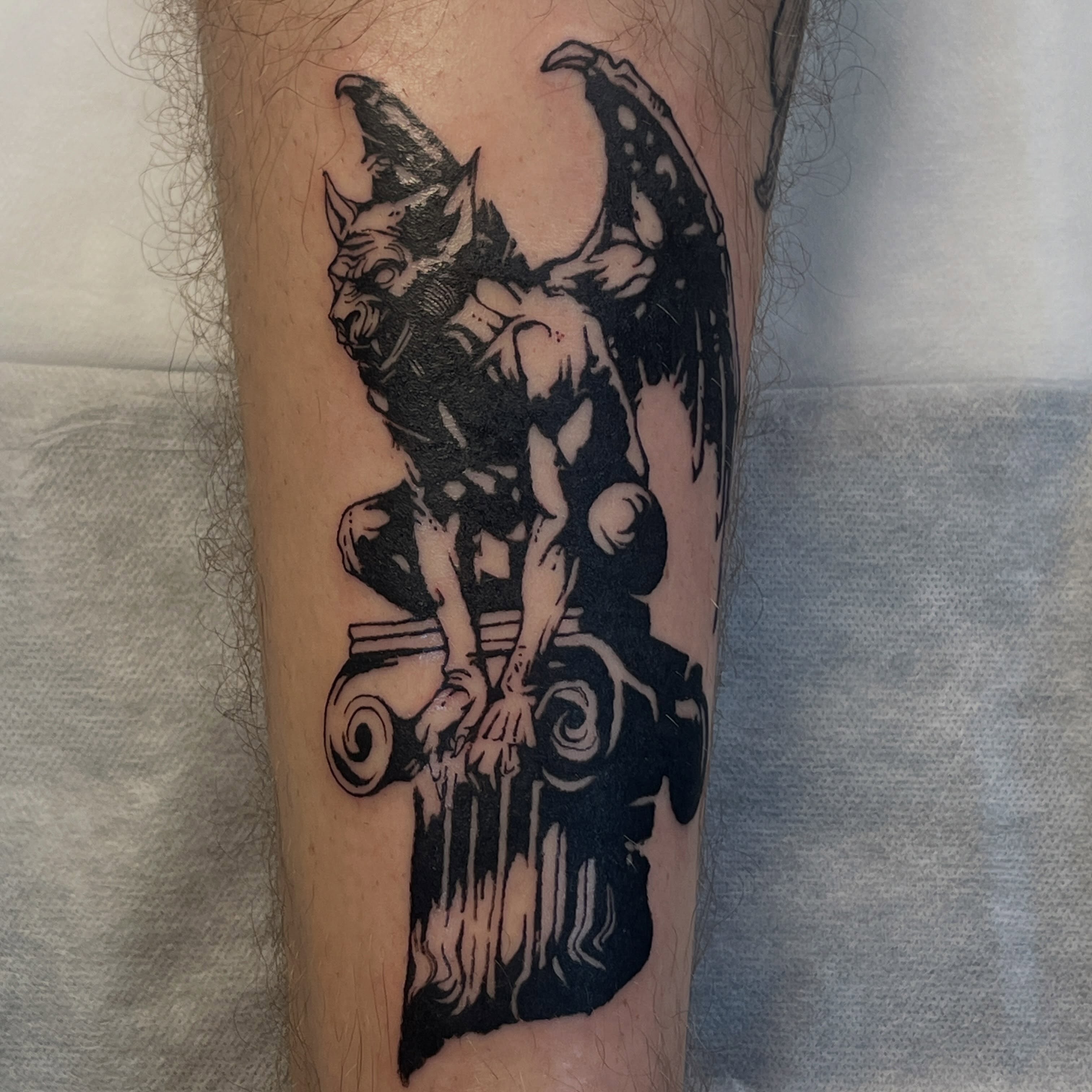 Demogorgon black and grey tattoo on the forearm by Koreatattoo Seoultattoo hongdaetattoo 서울타투