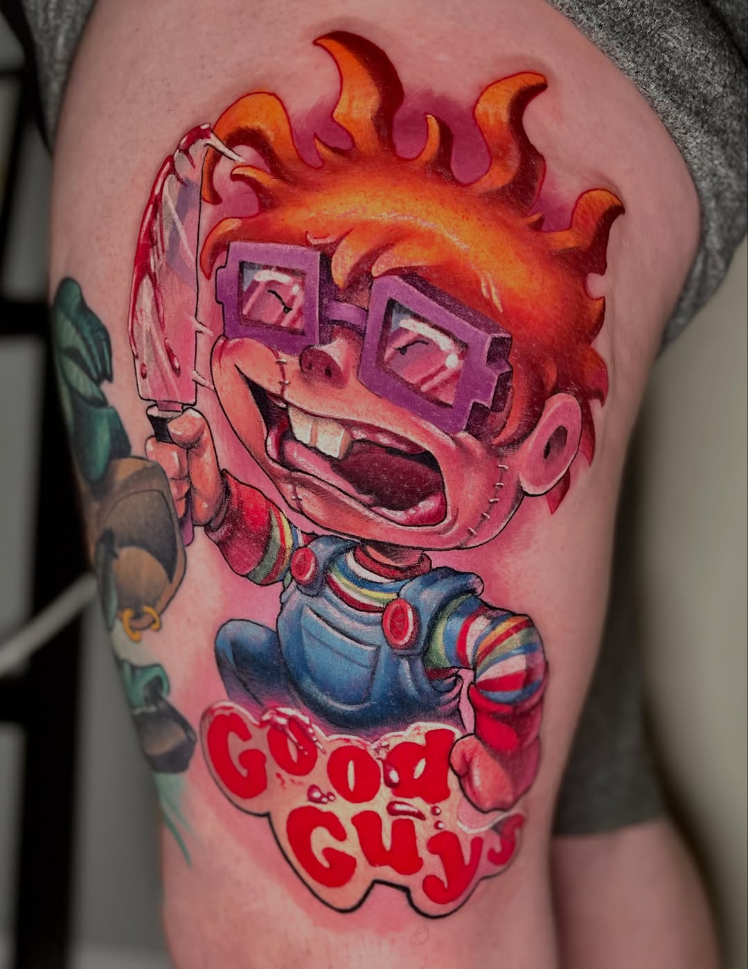 Tattoo by @jacob_webb_tattoo — new_school, trash_polka