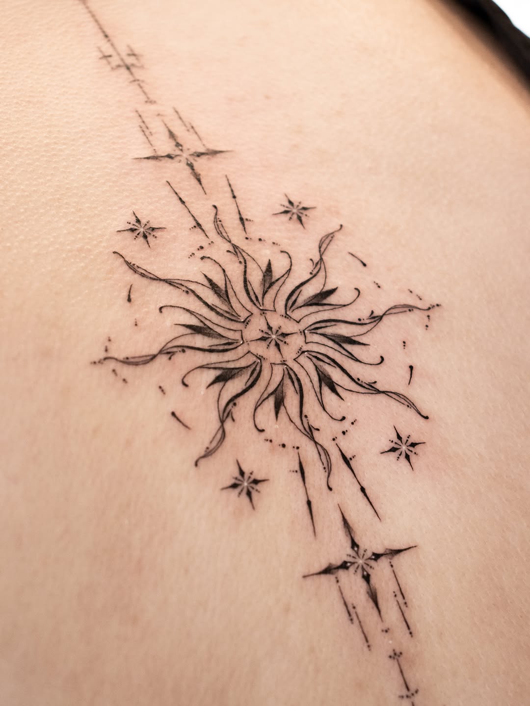 Tattoo by @sil_ornament — fine_line, dotwork