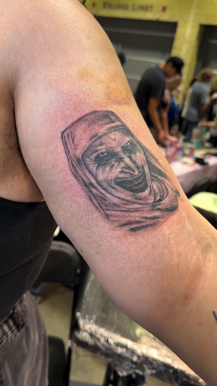 Portrait of a person realism tattoo by Myles Manuel Lopez, Phoenix, Arizona