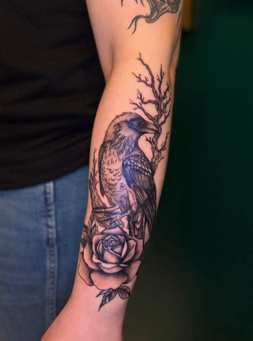 Tattoo by @artbyjessieb — black_and_grey, realism