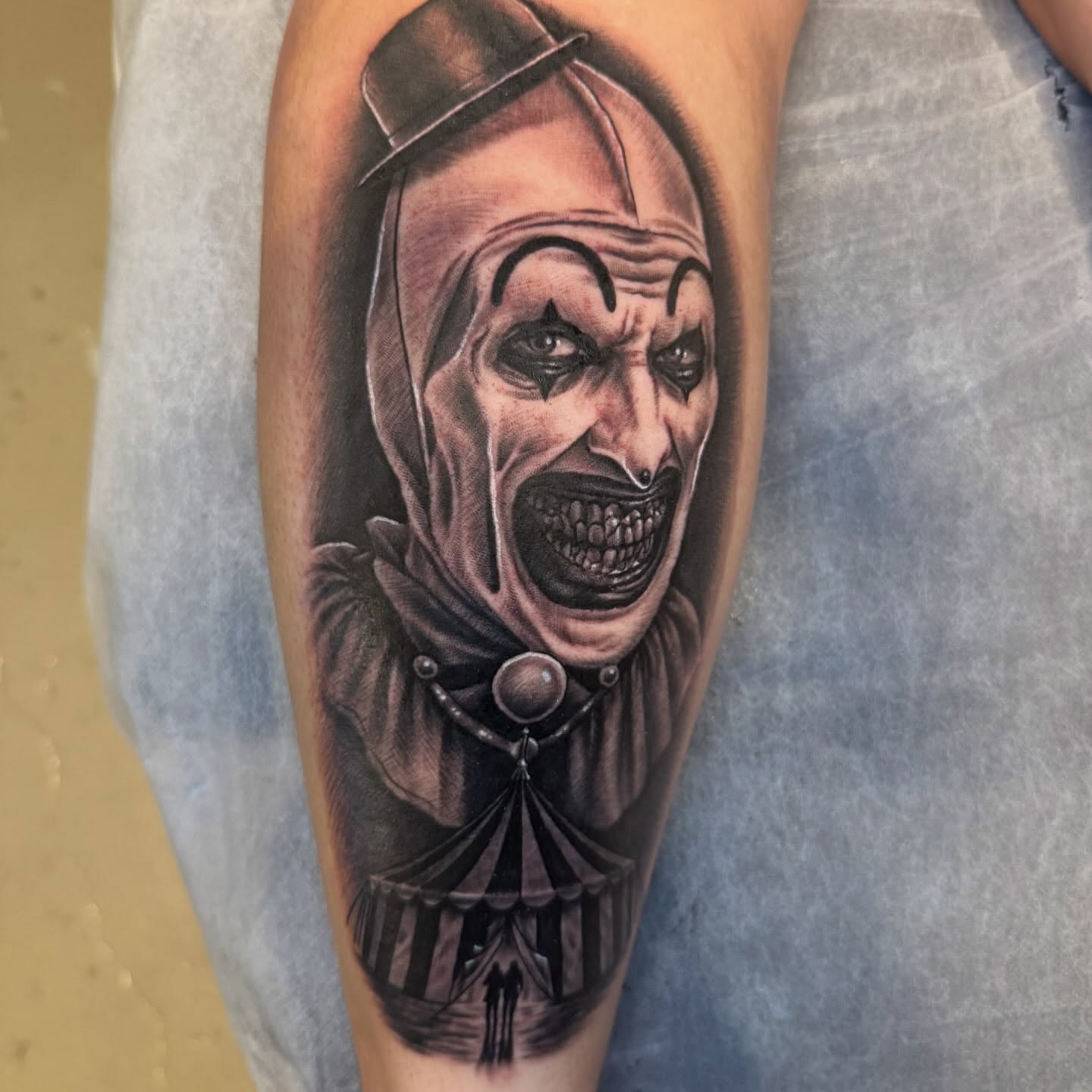 Tattoo by @maxhilltattoos — realism, dark_realism