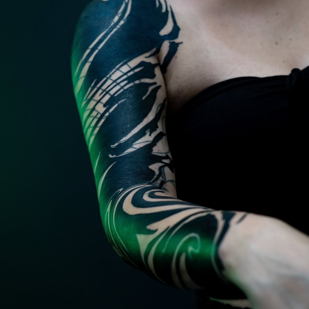 Tattoo by @josalinegreen — geometric, watercolor