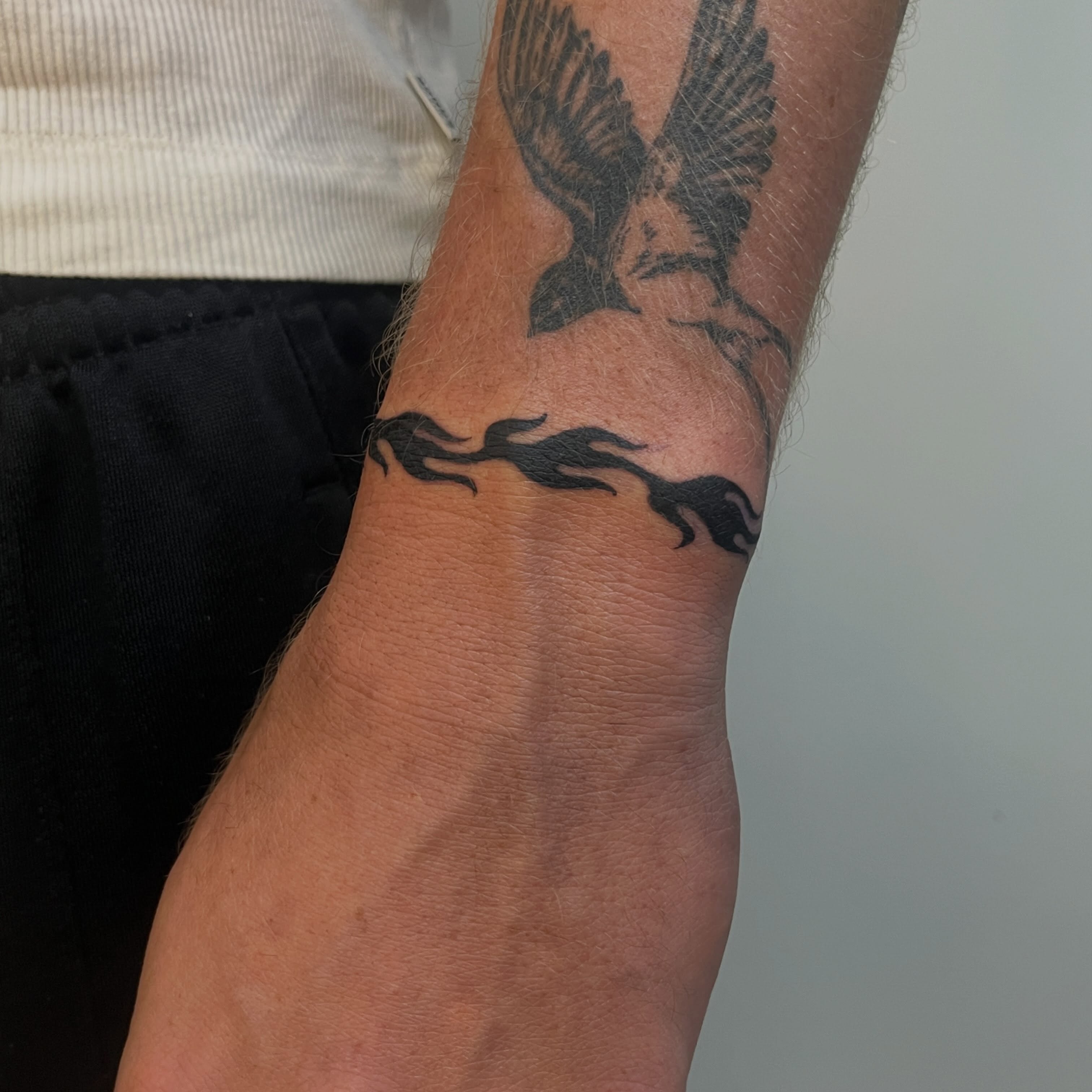 Eagle black and grey tattoo on the forearm by Koreatattoo Seoultattoo hongdaetattoo 서울타투
