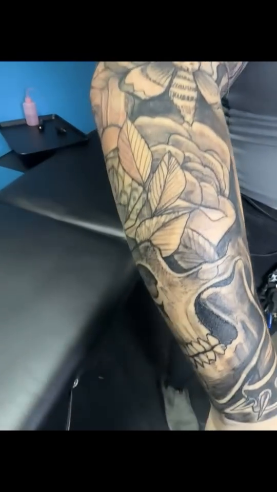 Tattoo by @leaveswithink — black_and_grey, realism