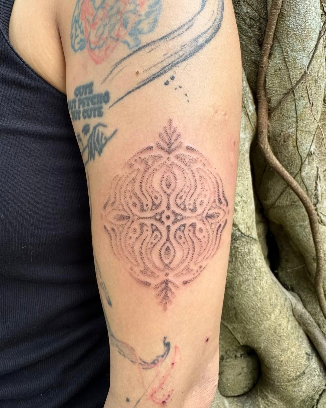 Tattoo by @blauinks โ dotwork, ornamental