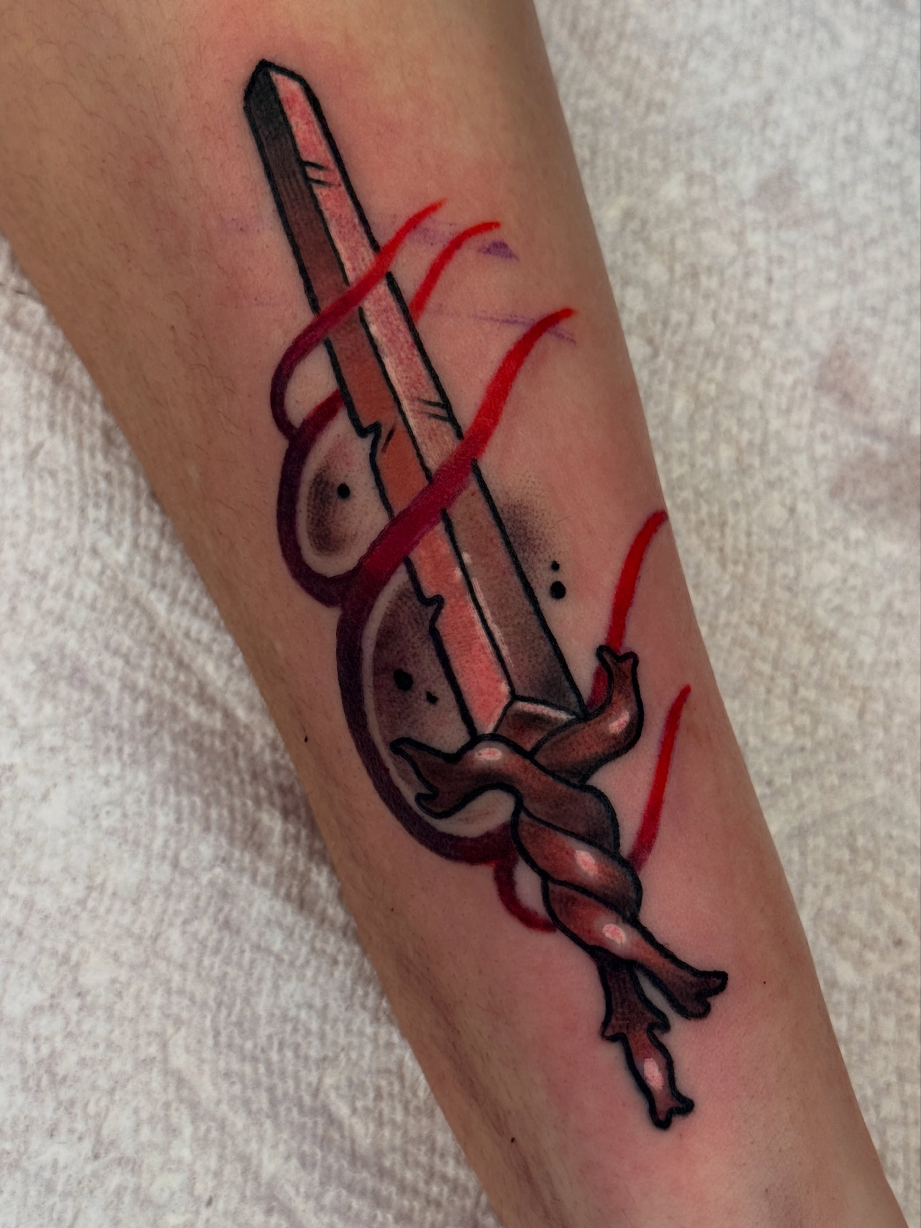 Tattoo by @41tat2angel — neo_traditional, dotwork