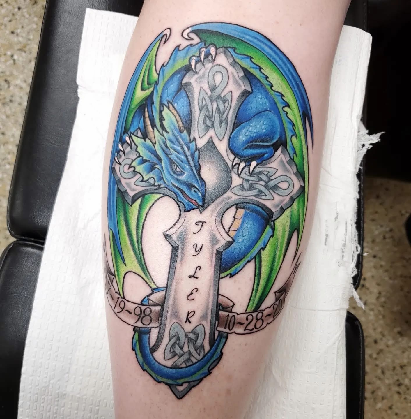 Tattoo by @tattoos_by_cameron β dotwork, realism