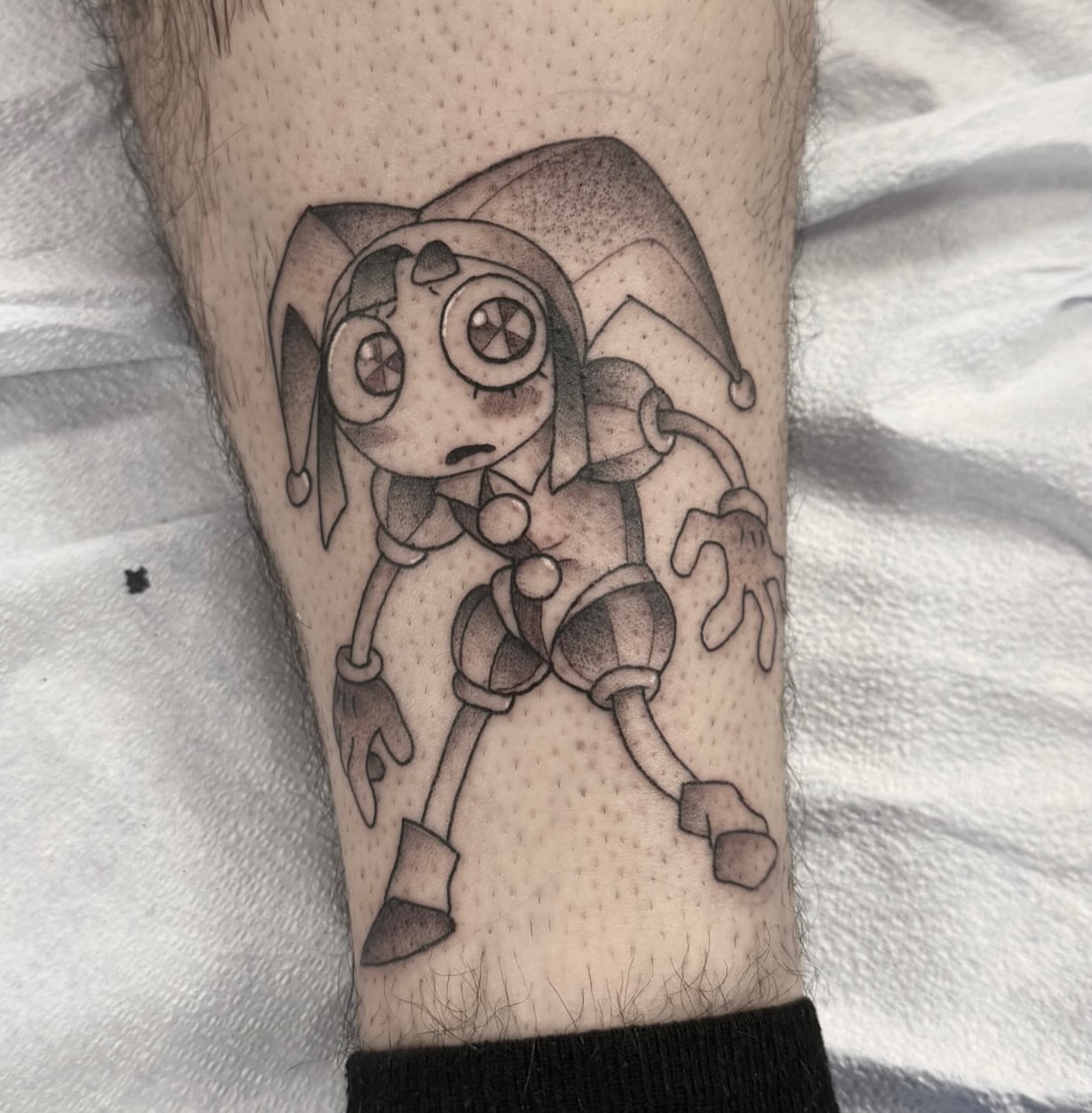 Tattoo by @meechtattoos_ — dotwork, anime