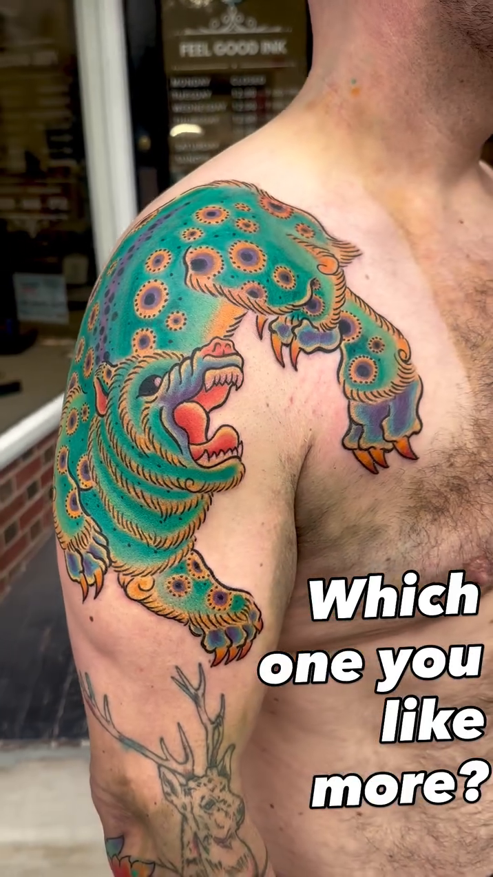 Tattoo work at Hocus Poke-Us Tattoo Convention 2026
