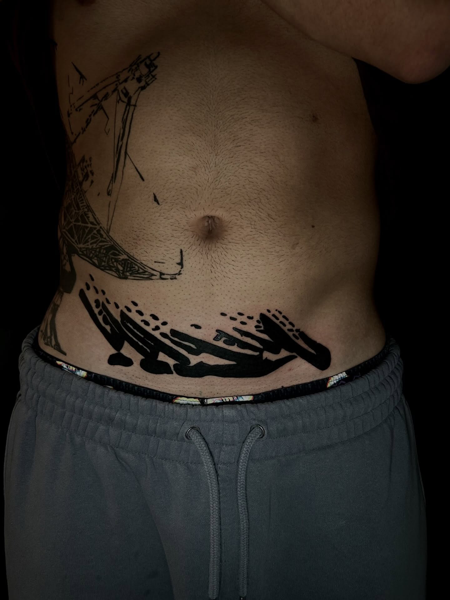 Ship and waves black and grey tattoo by KB