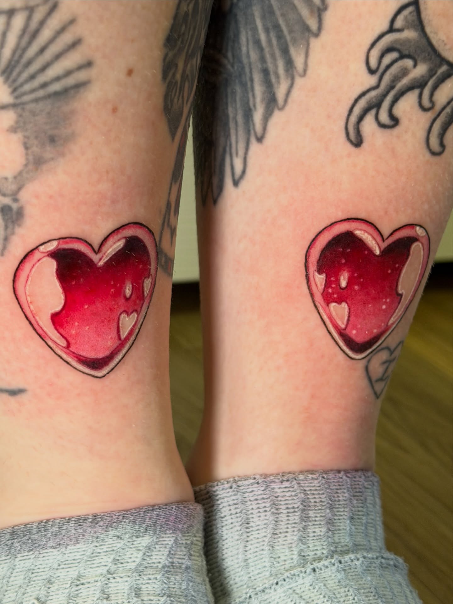 Heart watercolor tattoo on the forearm by 𝑲𝒂𝒊𝒕 𝑨𝒏𝒅𝒆𝒓𝒔𝒆𝒏