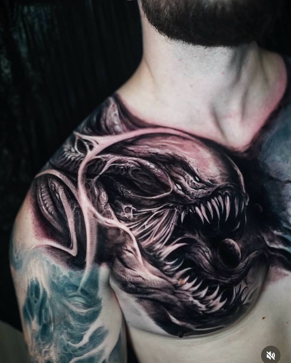 Tattoo by @roman_hide — realism, dark_realism