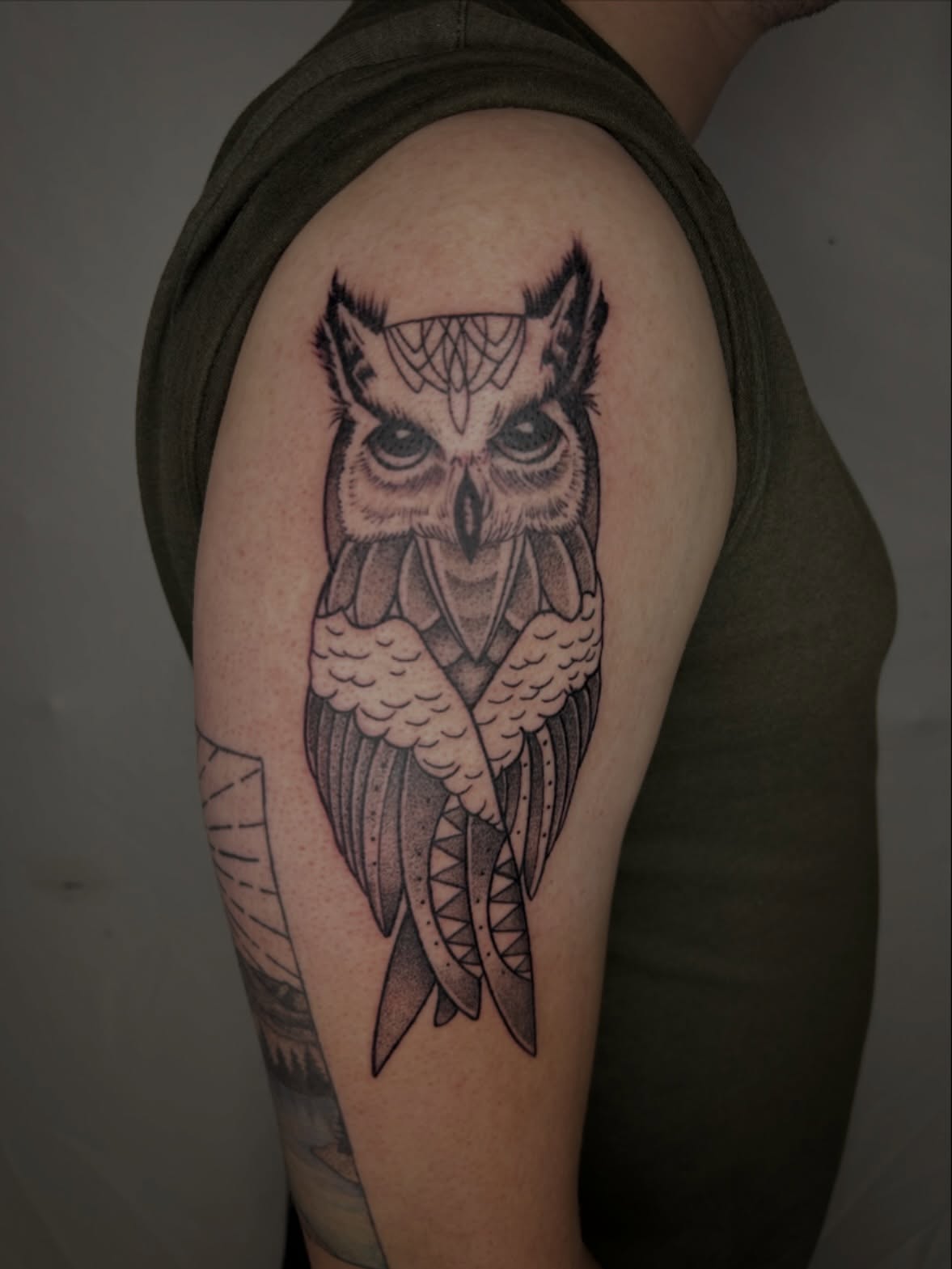 Tattoo by @austincpratttattoo — black_and_grey