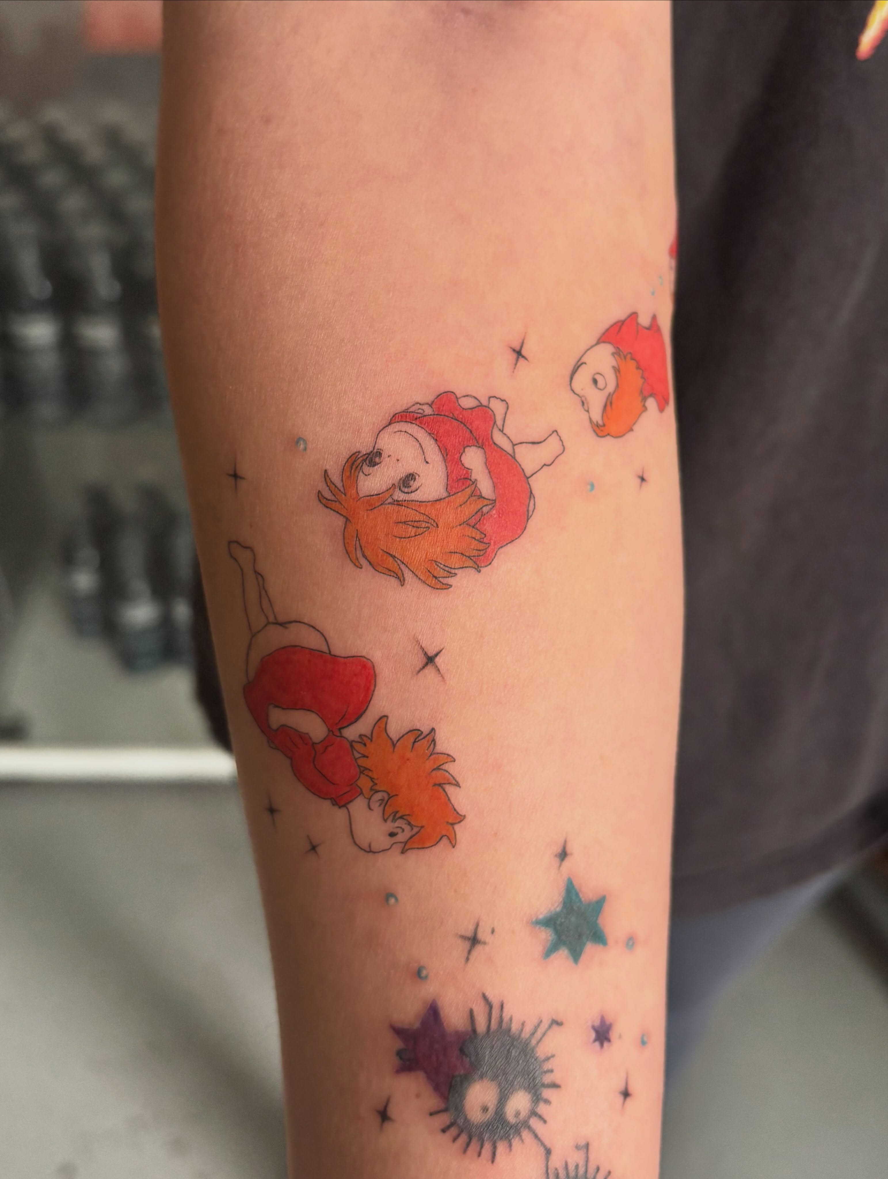 Tattoo by @marissawhitaker_ — dotwork, anime