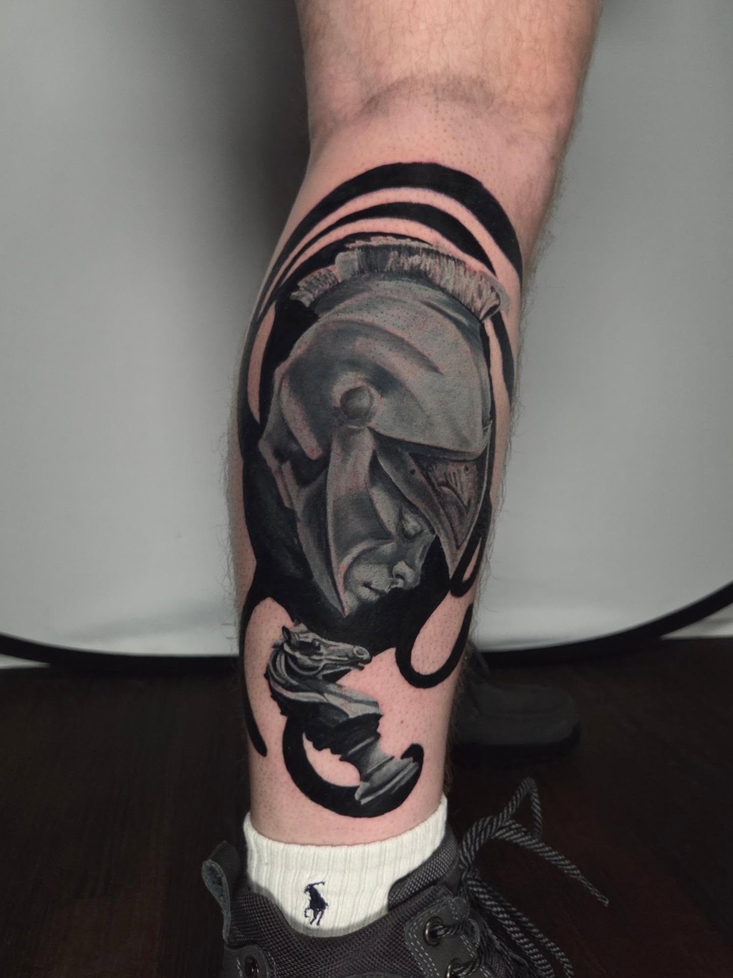 Tattoo by @mrhoguetattoos — black_and_grey, realism