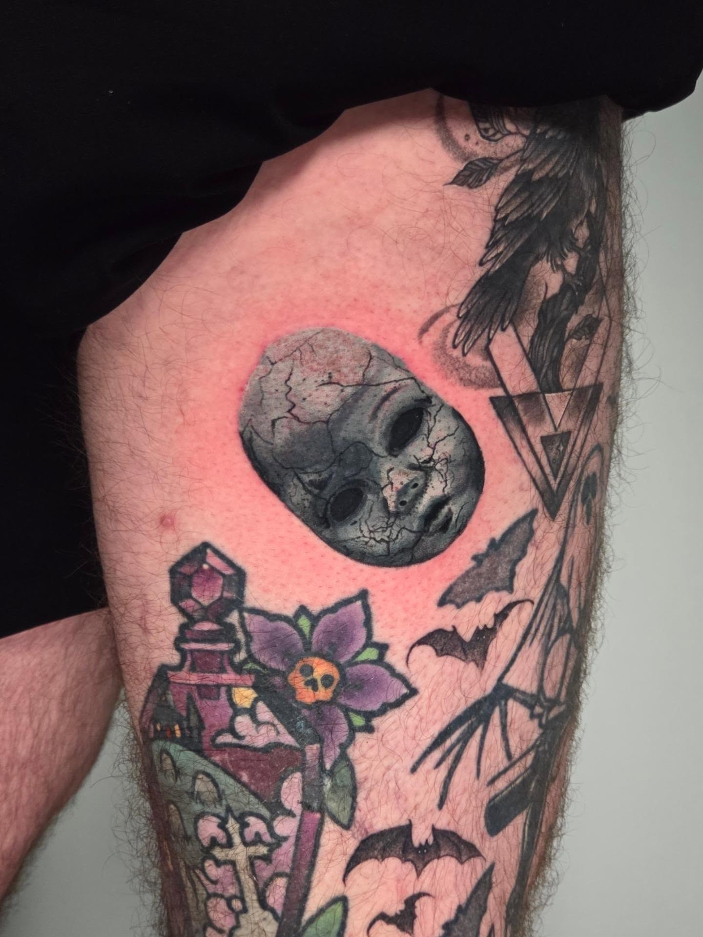 Tattoo by @mrhoguetattoos — american_traditional, dark_realism