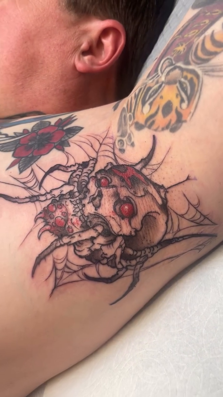 Tattoo by @tattoosbybluez — dark_realism, black_and_grey