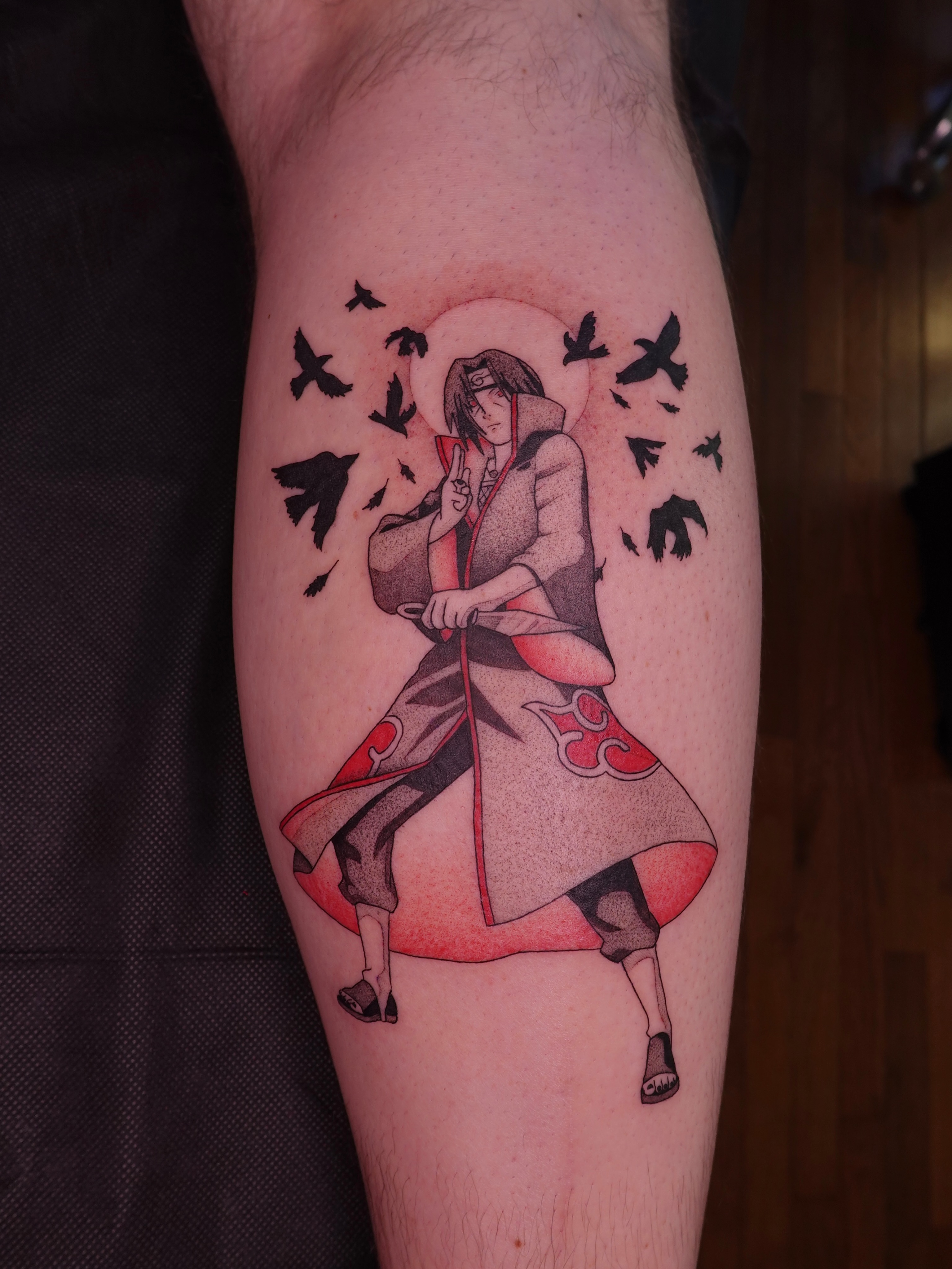 Anime character anime tattoo on the forearm by jun