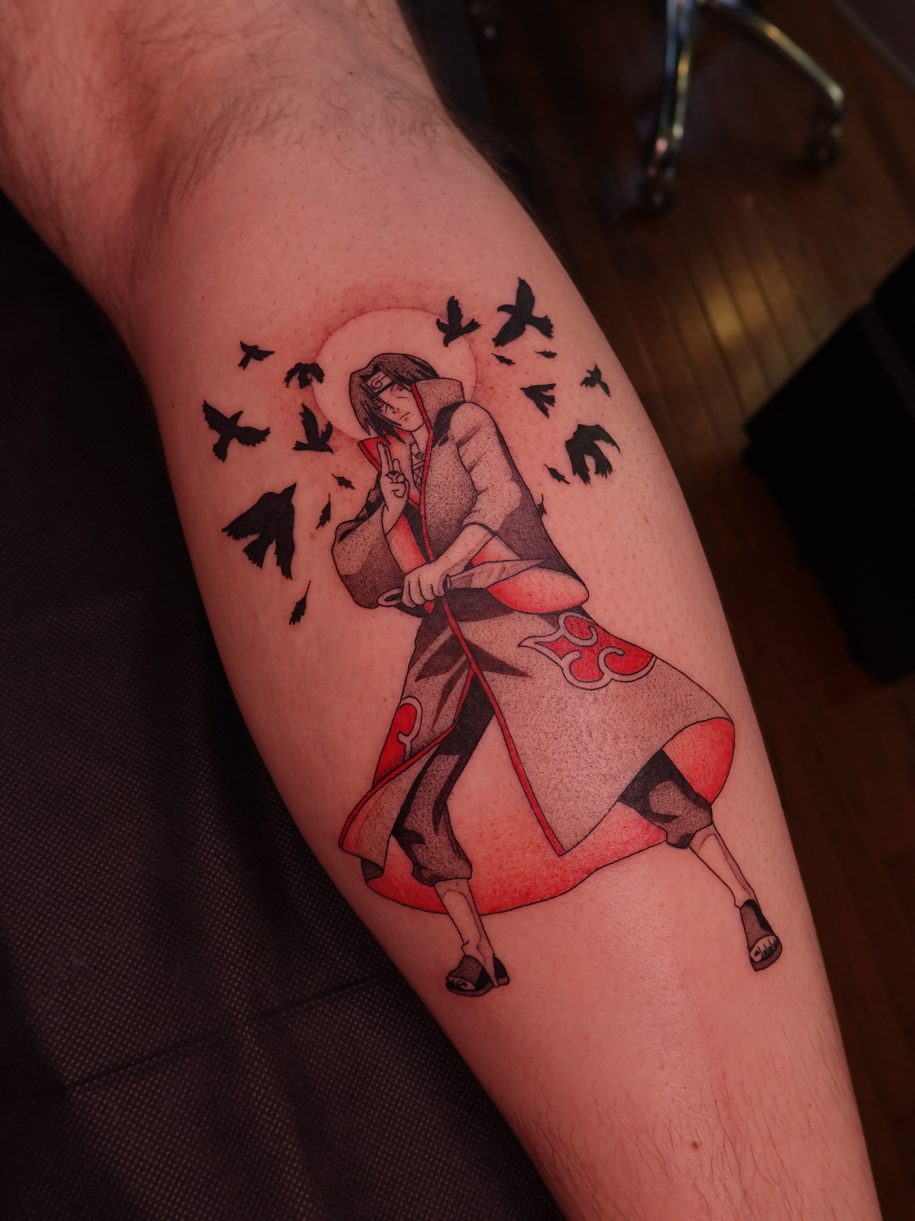 Anime character anime tattoo on the forearm by jun