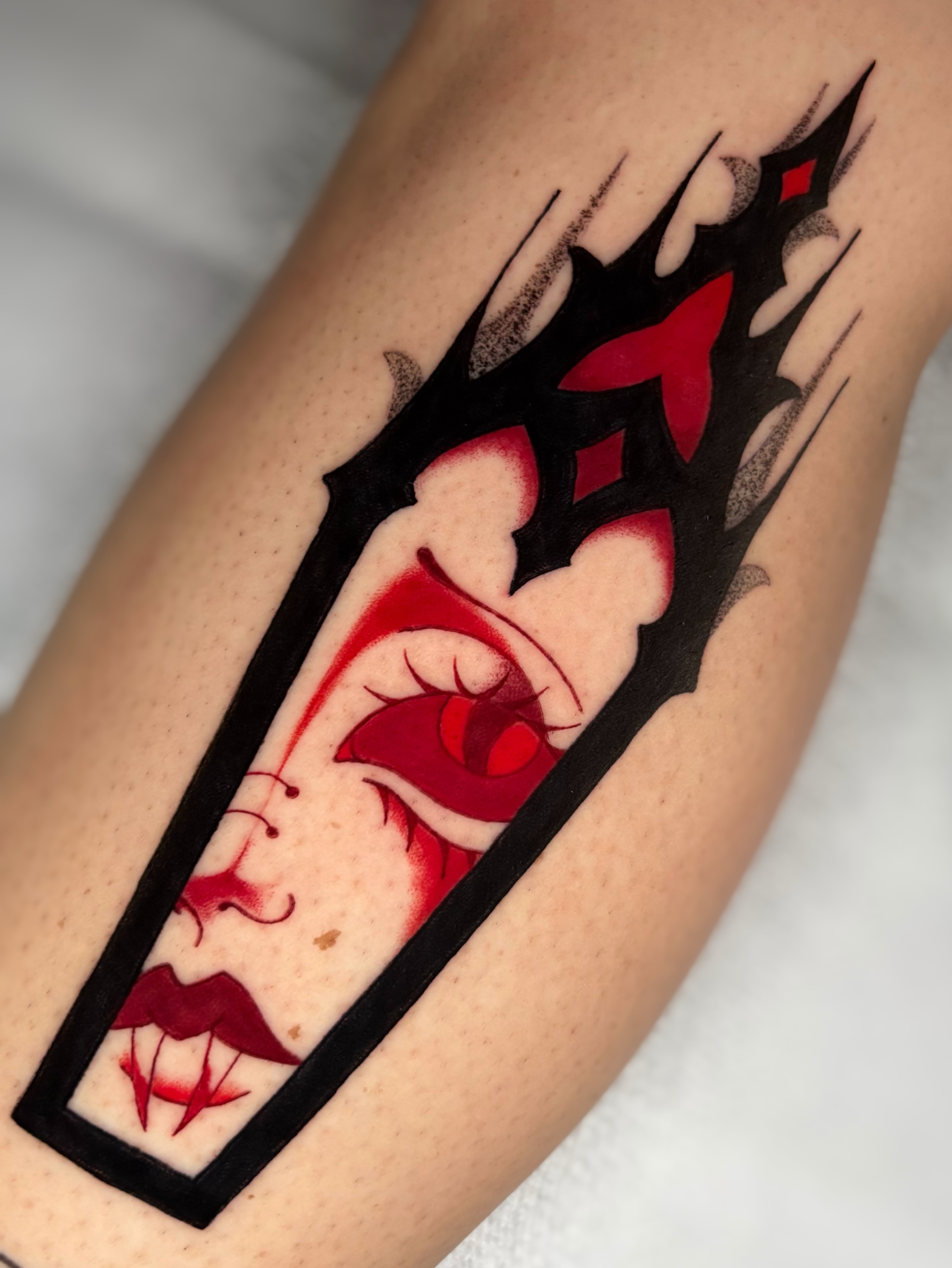 Tattoo by @call.me.crybabyy — black_and_grey