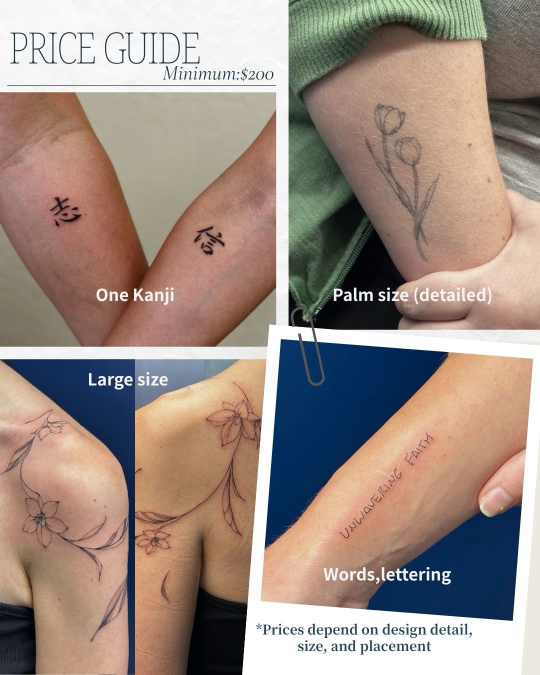 Kanji characters fine line tattoo on the forearm by Tattoo Takayo