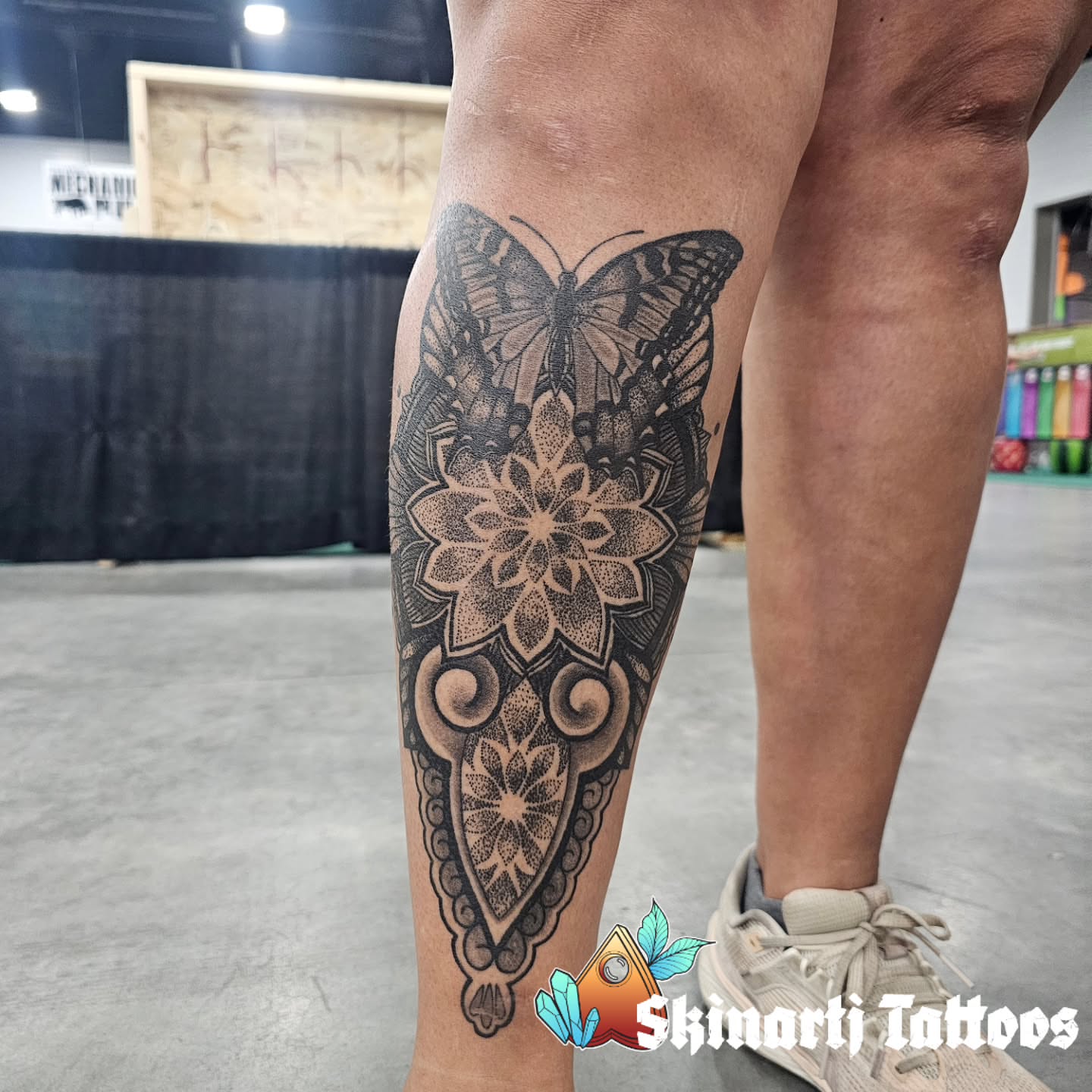 Tattoo by @skinartj — dotwork, geometric