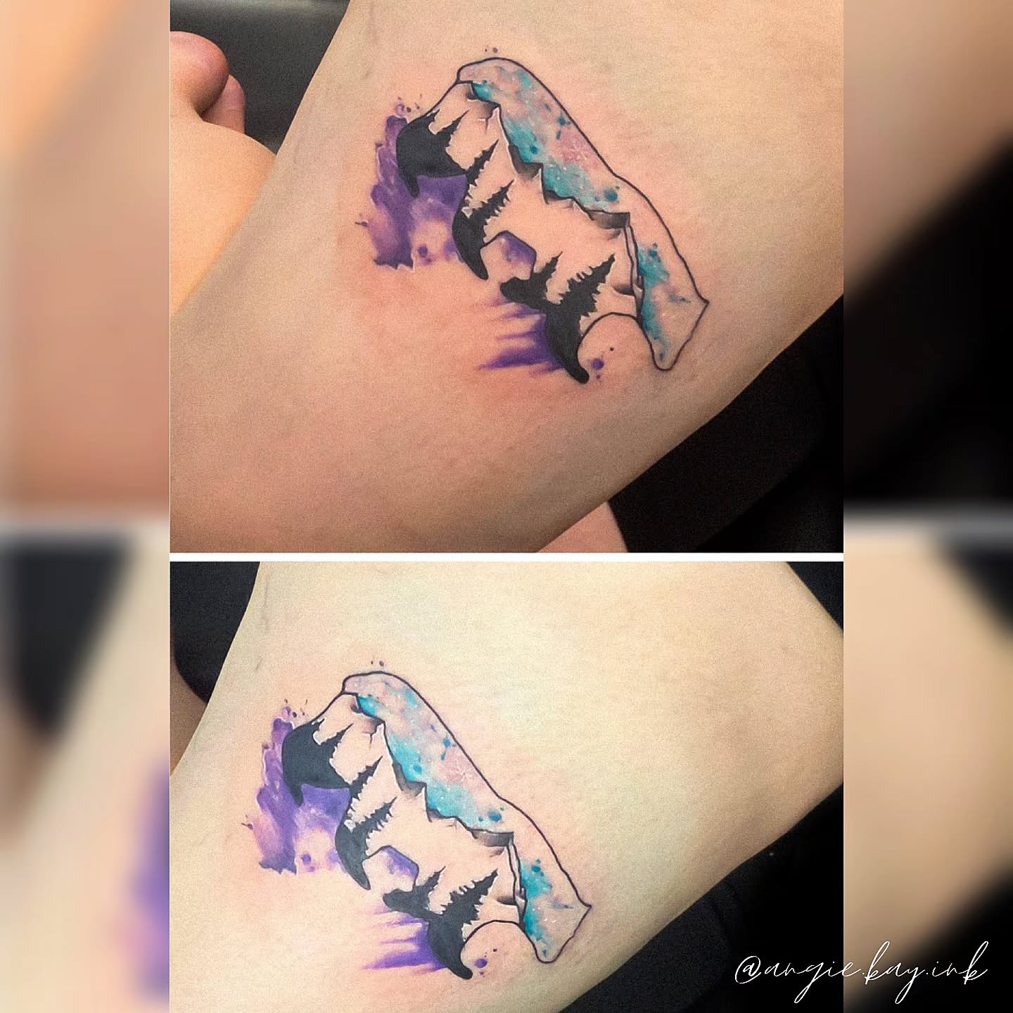 Tattoo by @angie.kay.ink — watercolor
