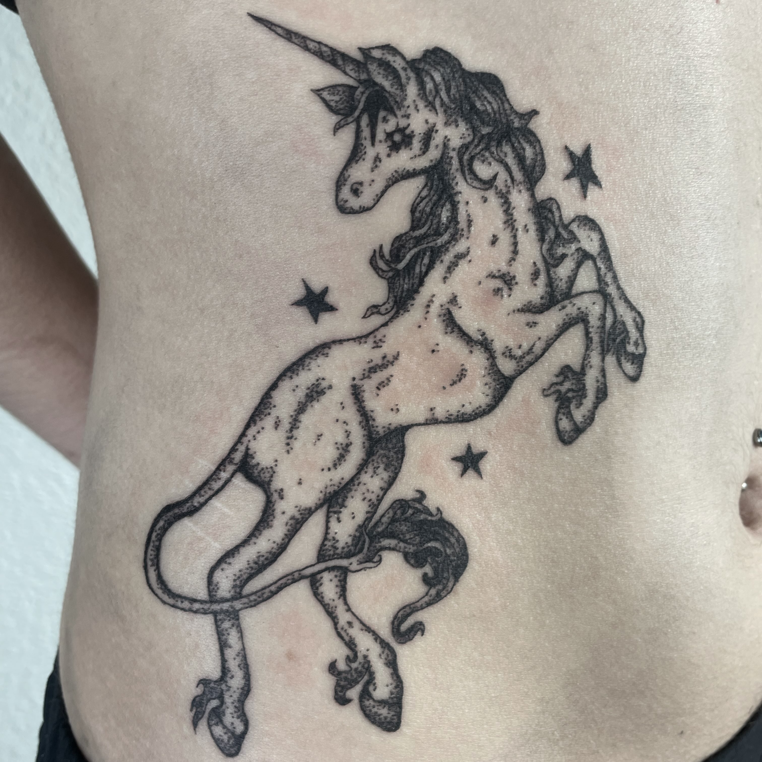 Tattoo by @trisaratoptattoos β dotwork, black_and_grey