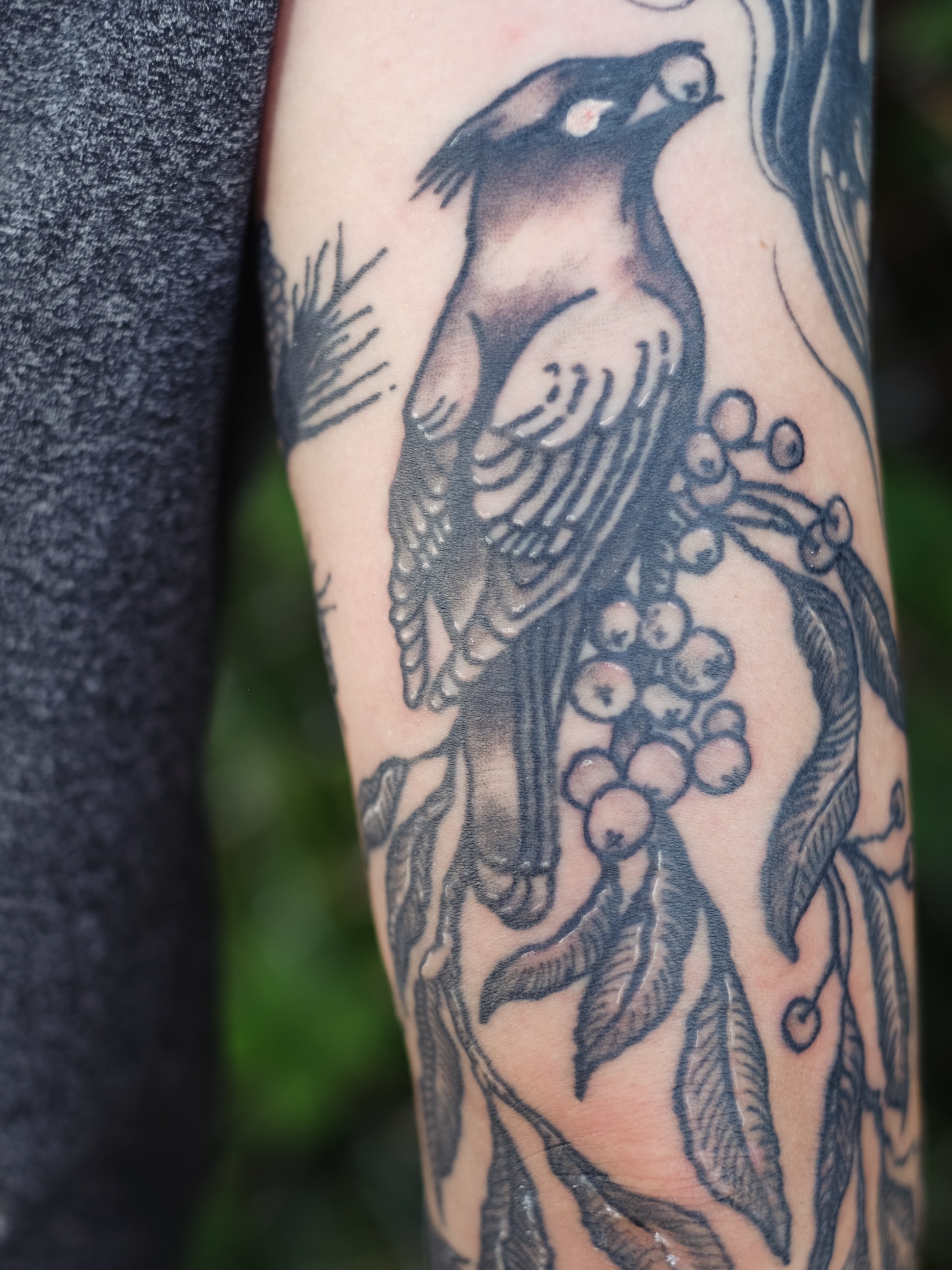 Tattoo by @hexcellenta — black_and_grey
