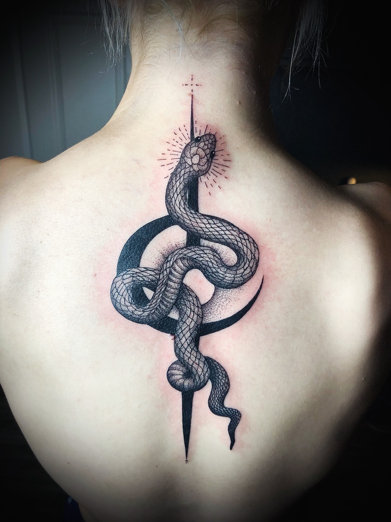 Tattoo by @luismarrufotattoo — dotwork, black_and_grey