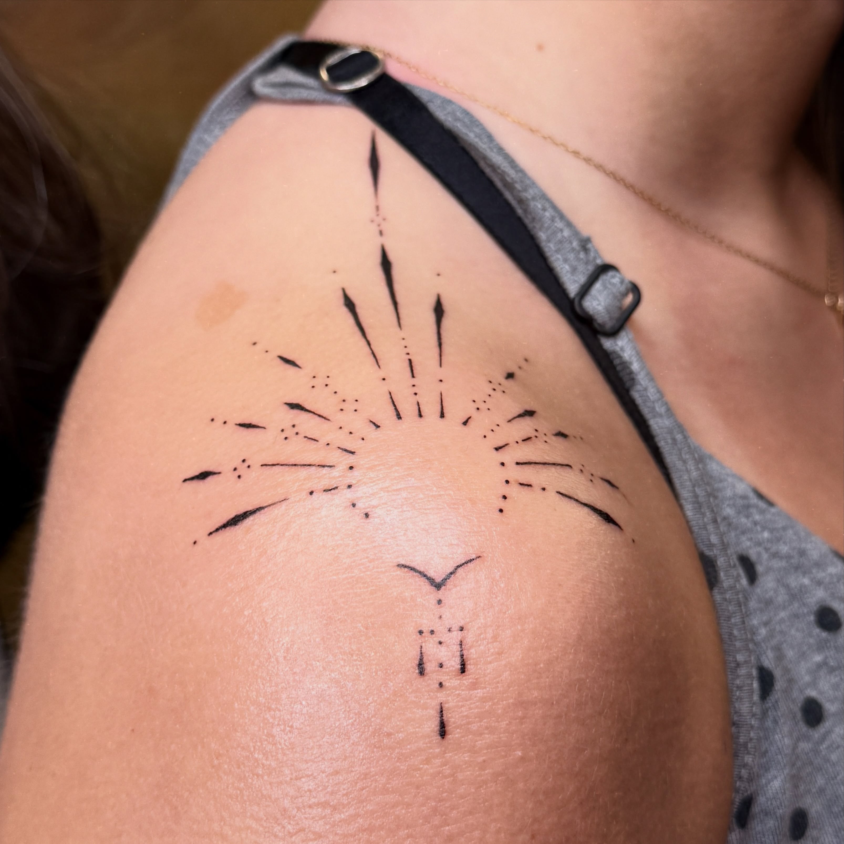 Tattoo by @tatertottats — dotwork