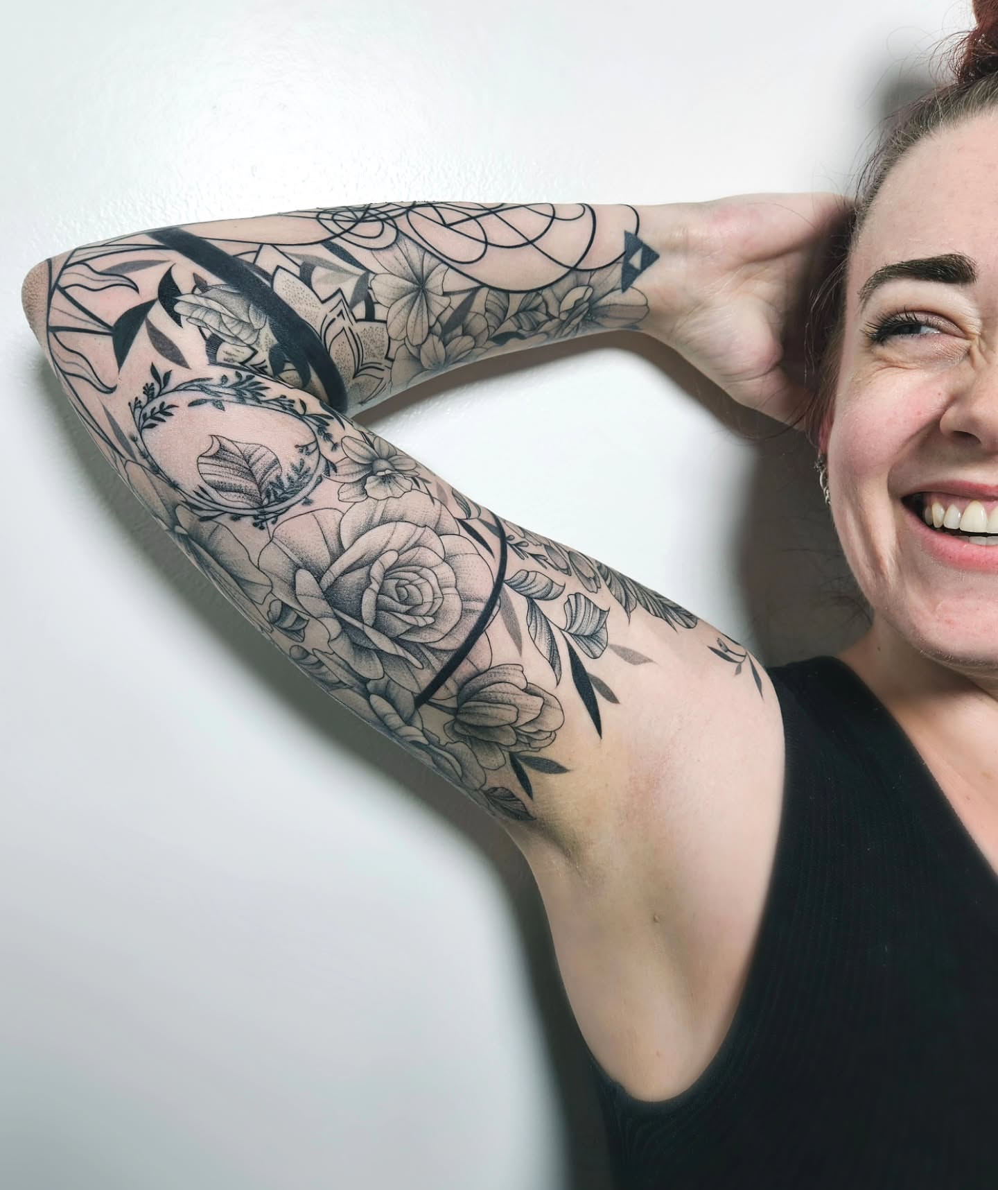 Floral bouquet realism tattoo on the forearm by TaylorLeighShermanTattoos OFFICIAL