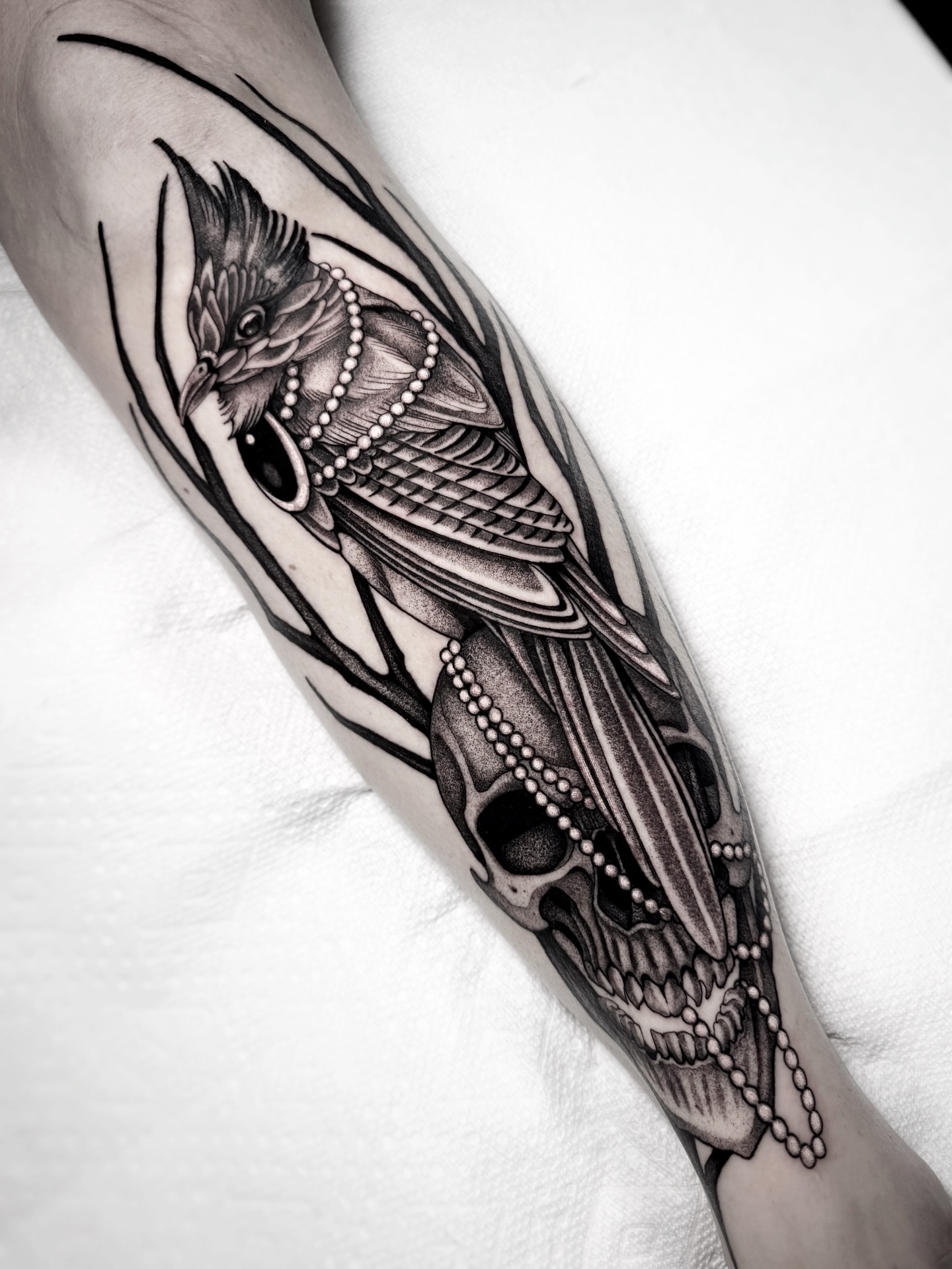 Tattoo by @ninjakixxtattoo — black_and_grey, realism
