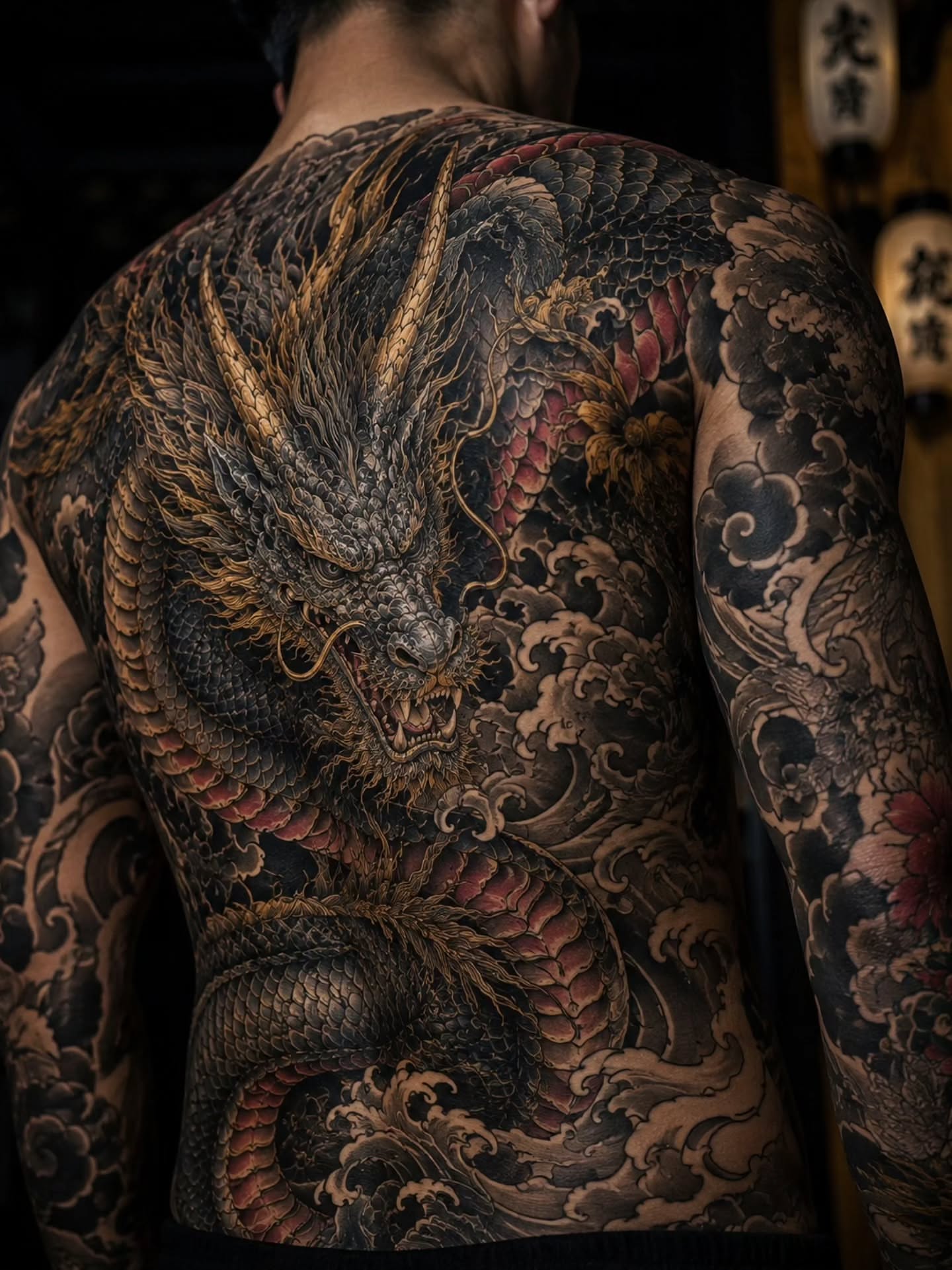 Dragon japanese irezumi tattoo on the back by Dr. Valerio Vegas Tattoo