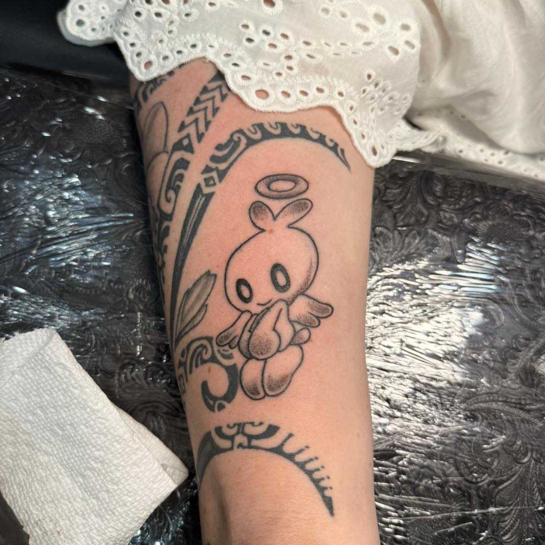 Octopus dotwork tattoo on the forearm by Destiny A