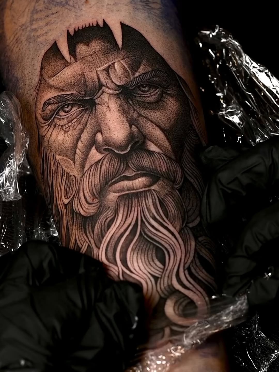 Tattoo by @guritattedyou — realism, dotwork